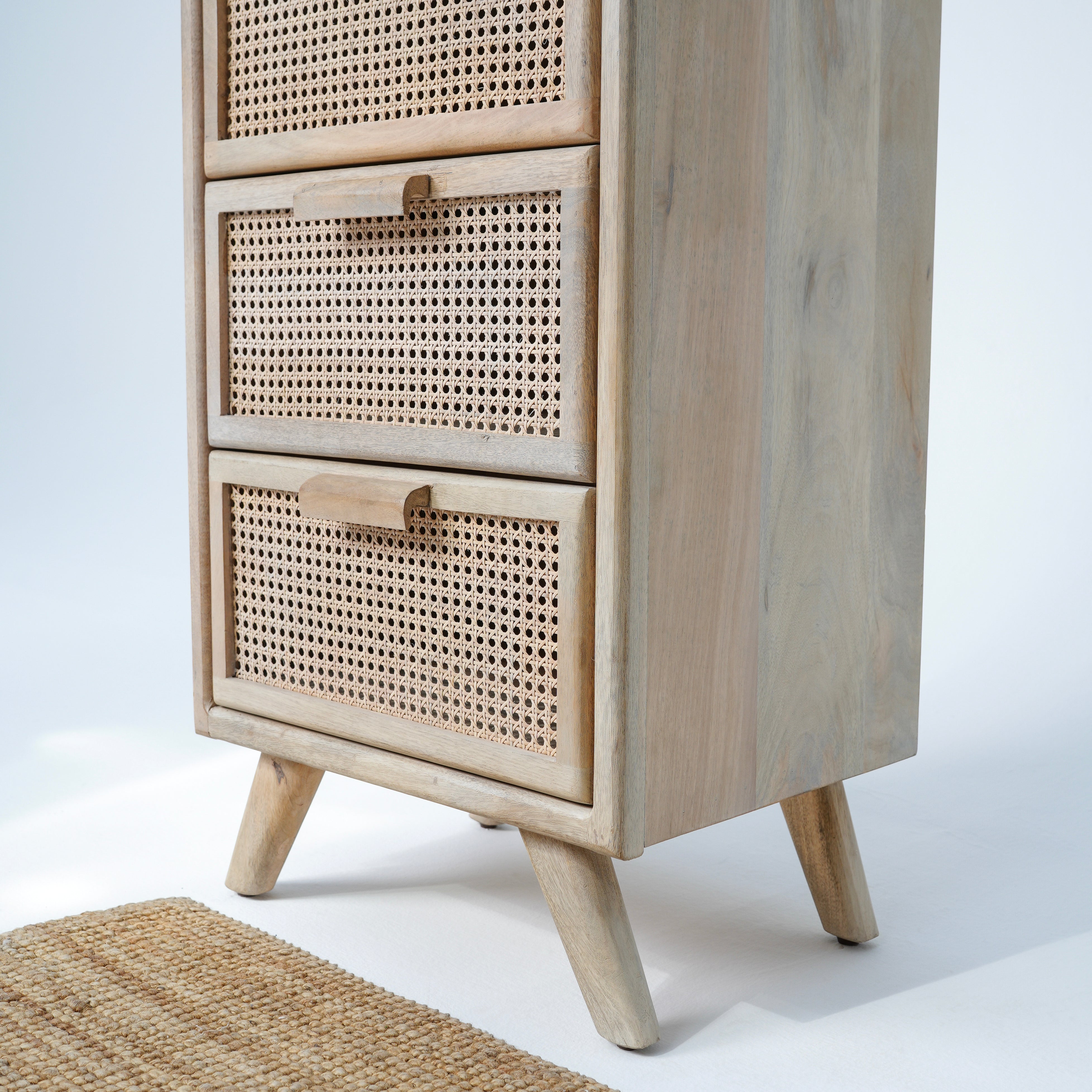 Sunshine Coast four drawer cane drawchest