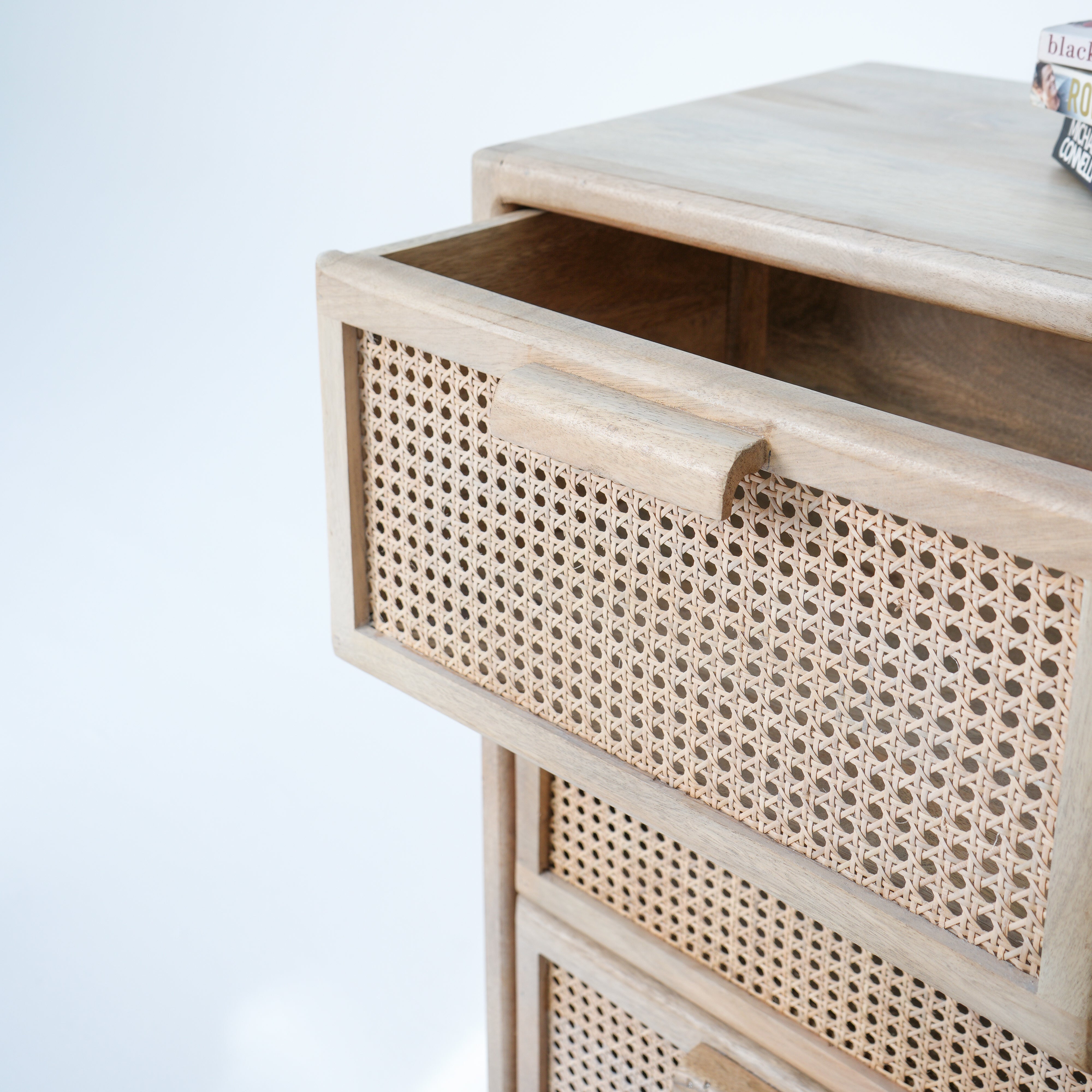 Sunshine Coast four drawer cane drawchest