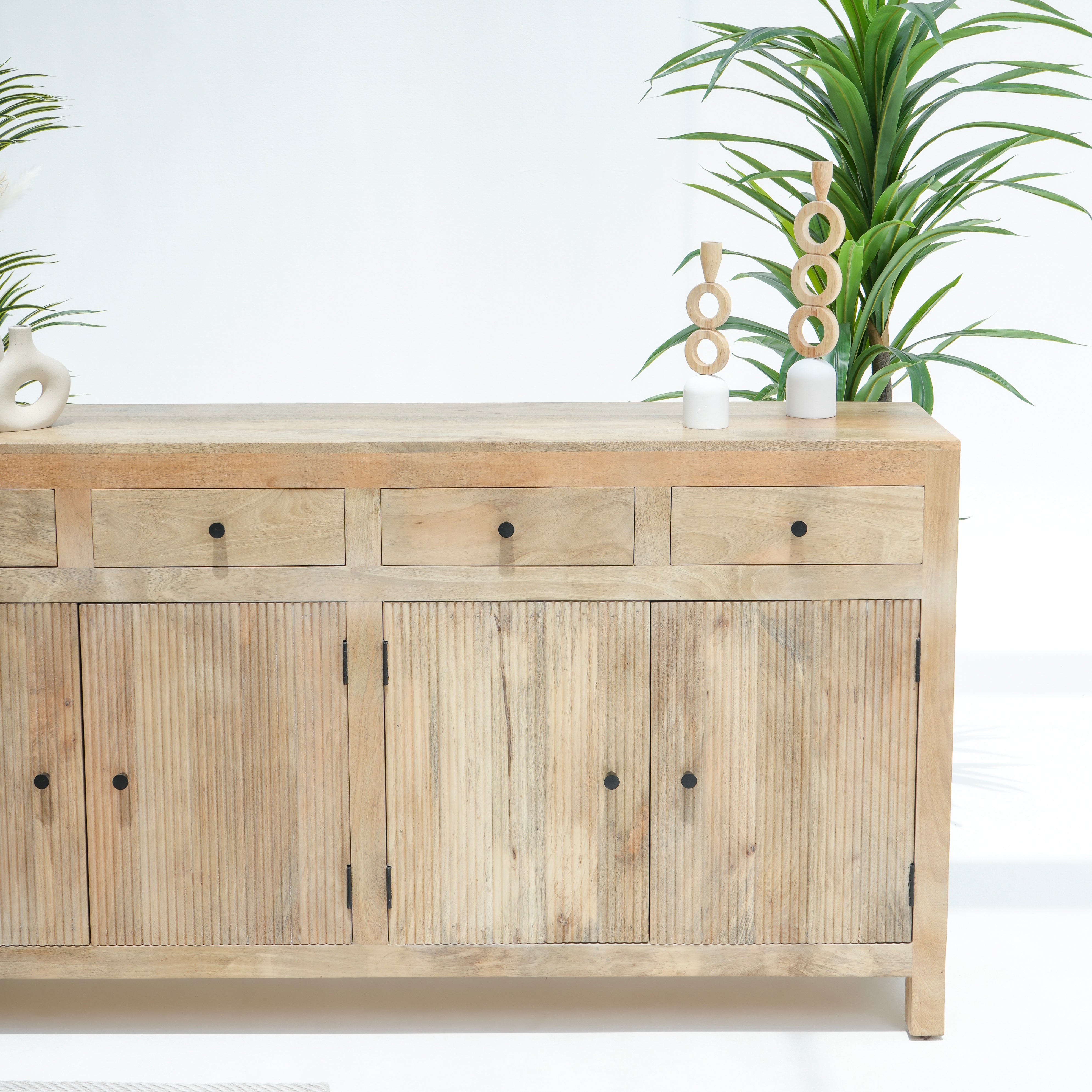 Luwin lining four door & drawer sideboard