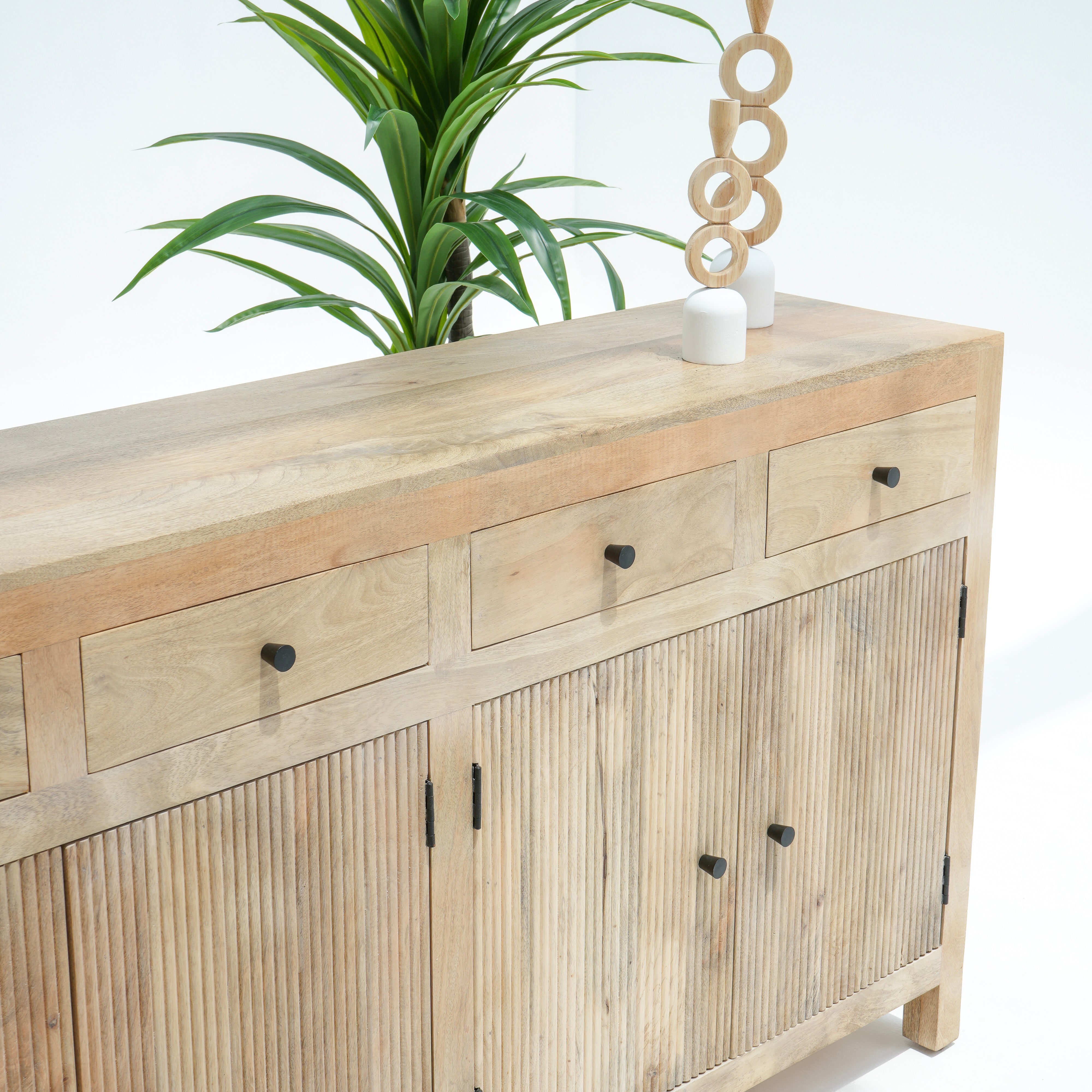 Luwin lining four door & drawer sideboard
