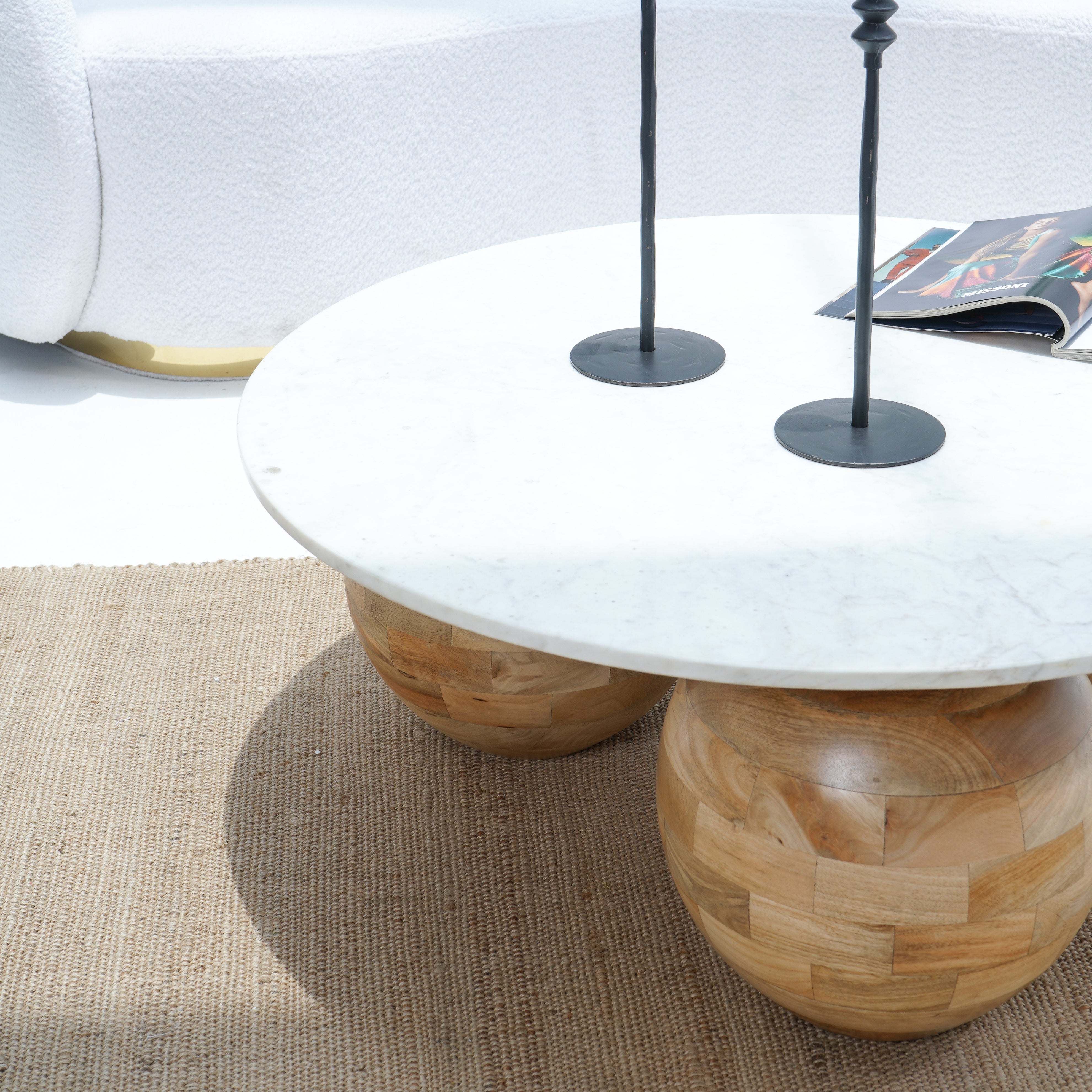 TERRALUXE MARBLE ROUND COFFEE TABLE