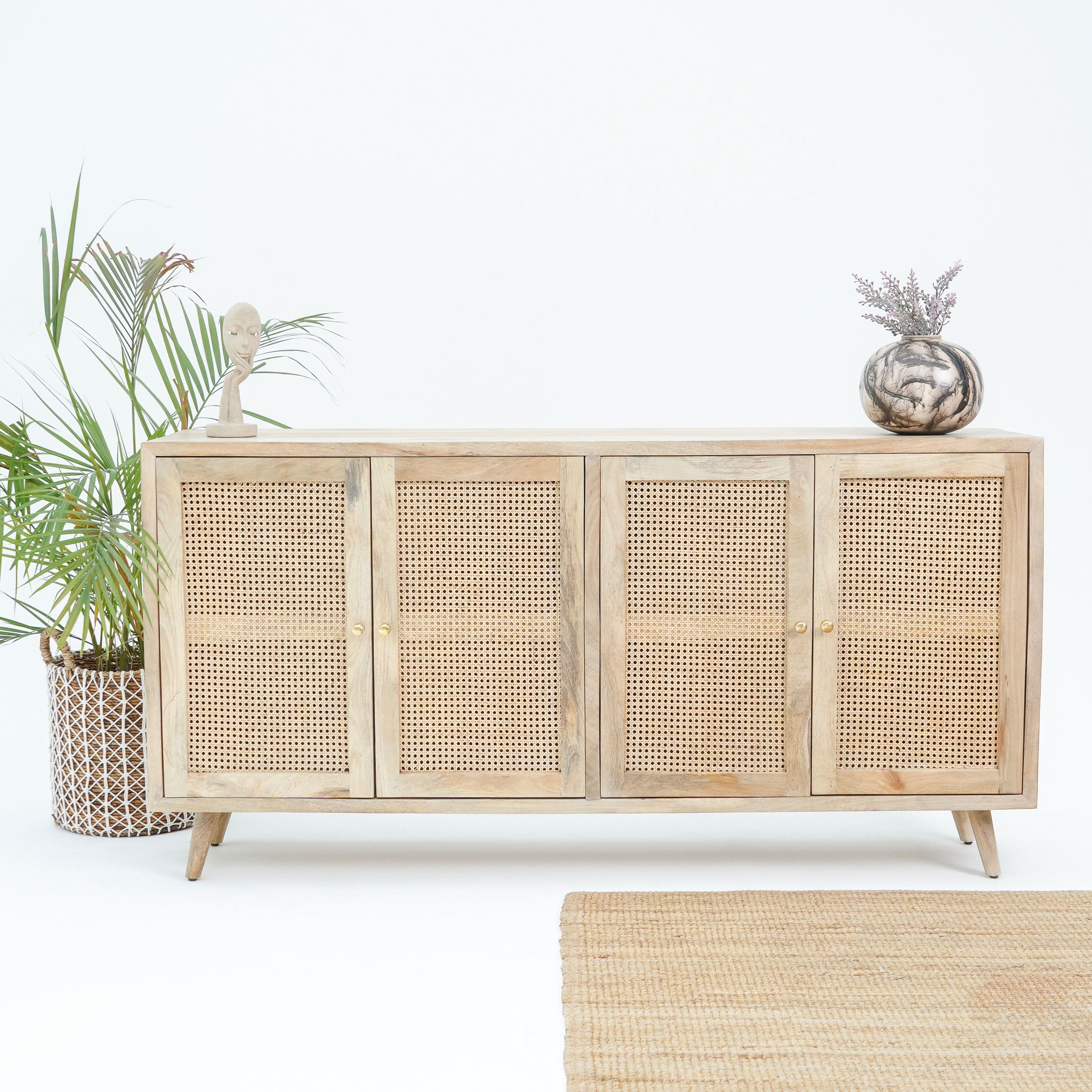 CANOVIA CANE FOUR DOOR SIDEBOARD - Art and craft furniture