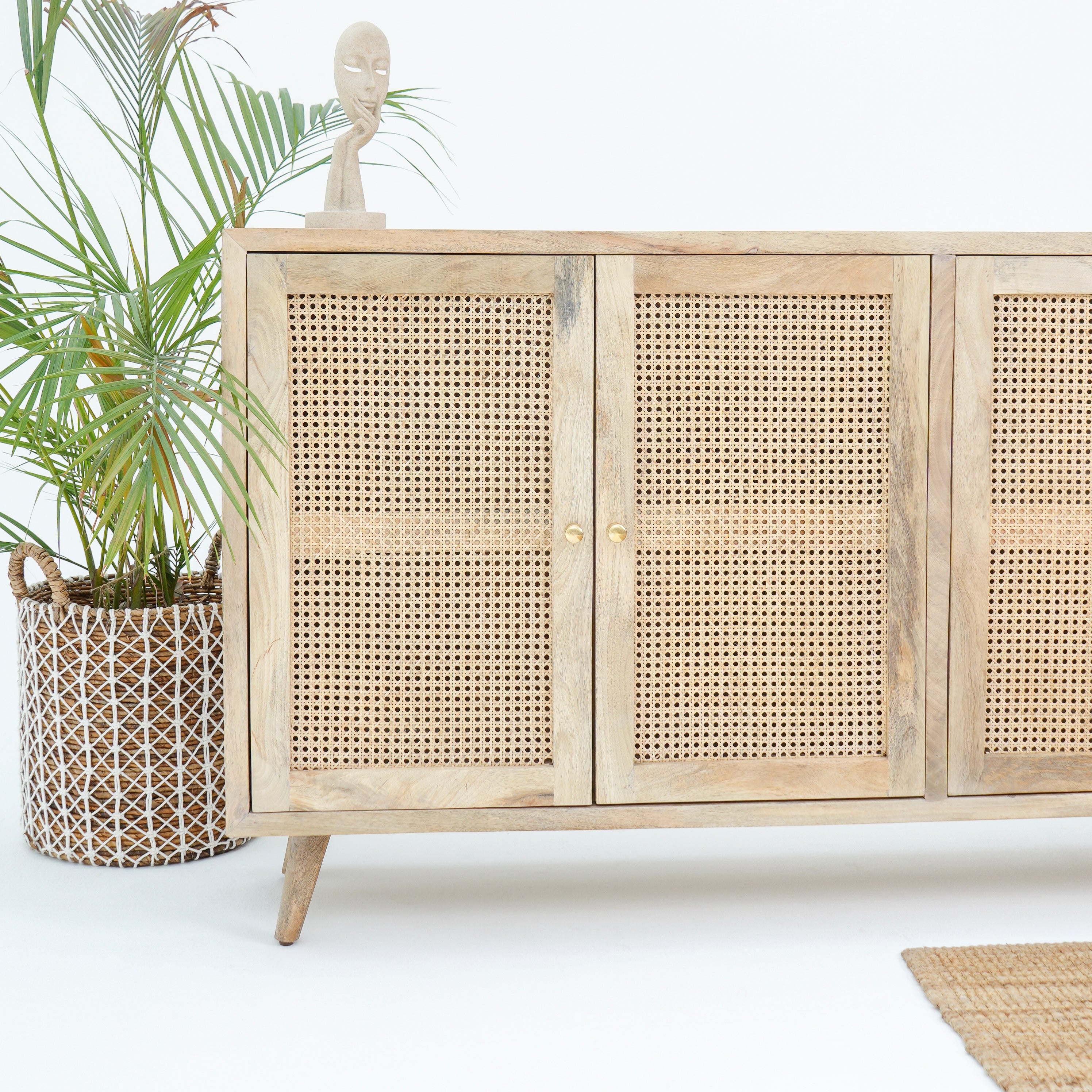 Raya four door cane sideboard