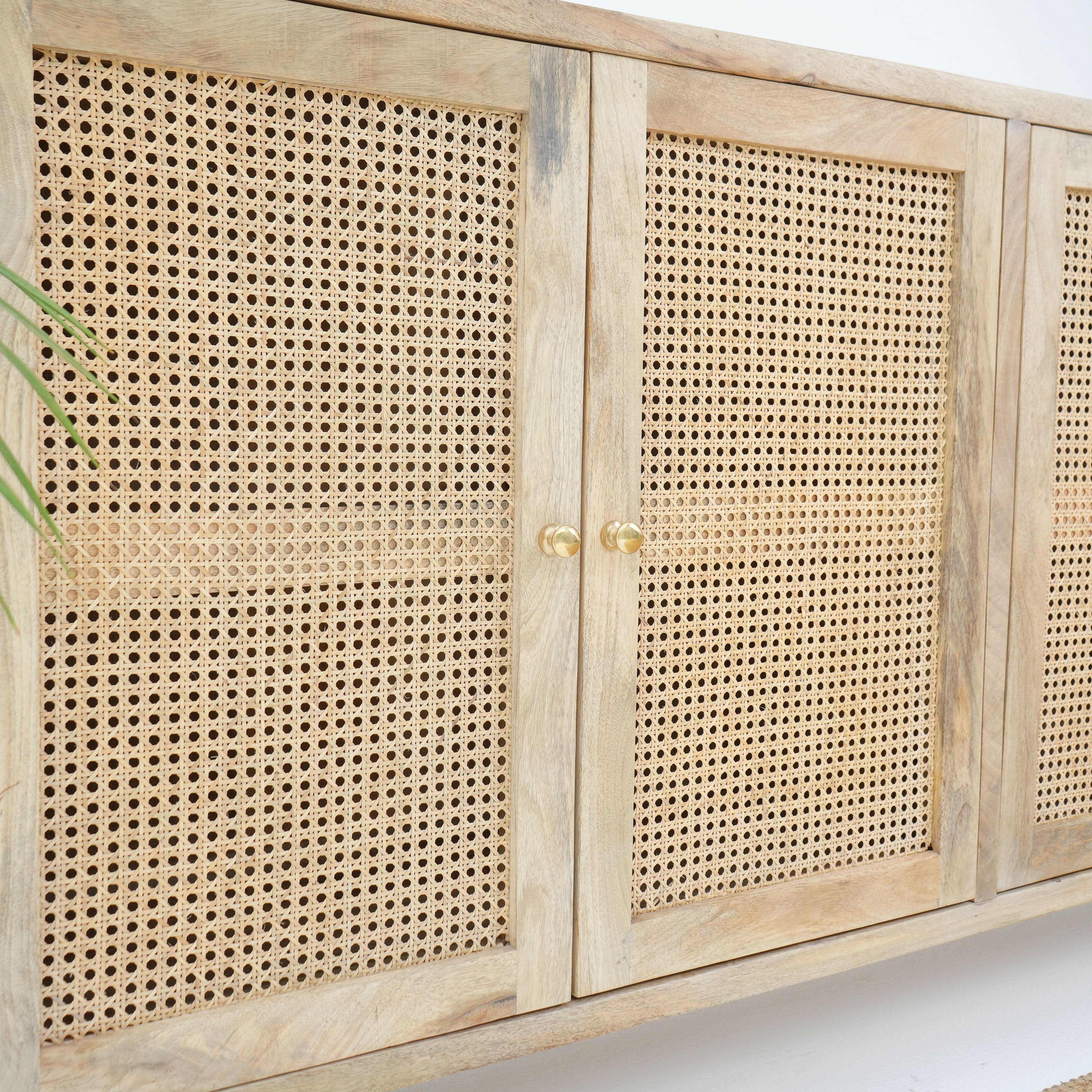 CANOVIA CANE FOUR DOOR SIDEBOARD - Art and craft furniture