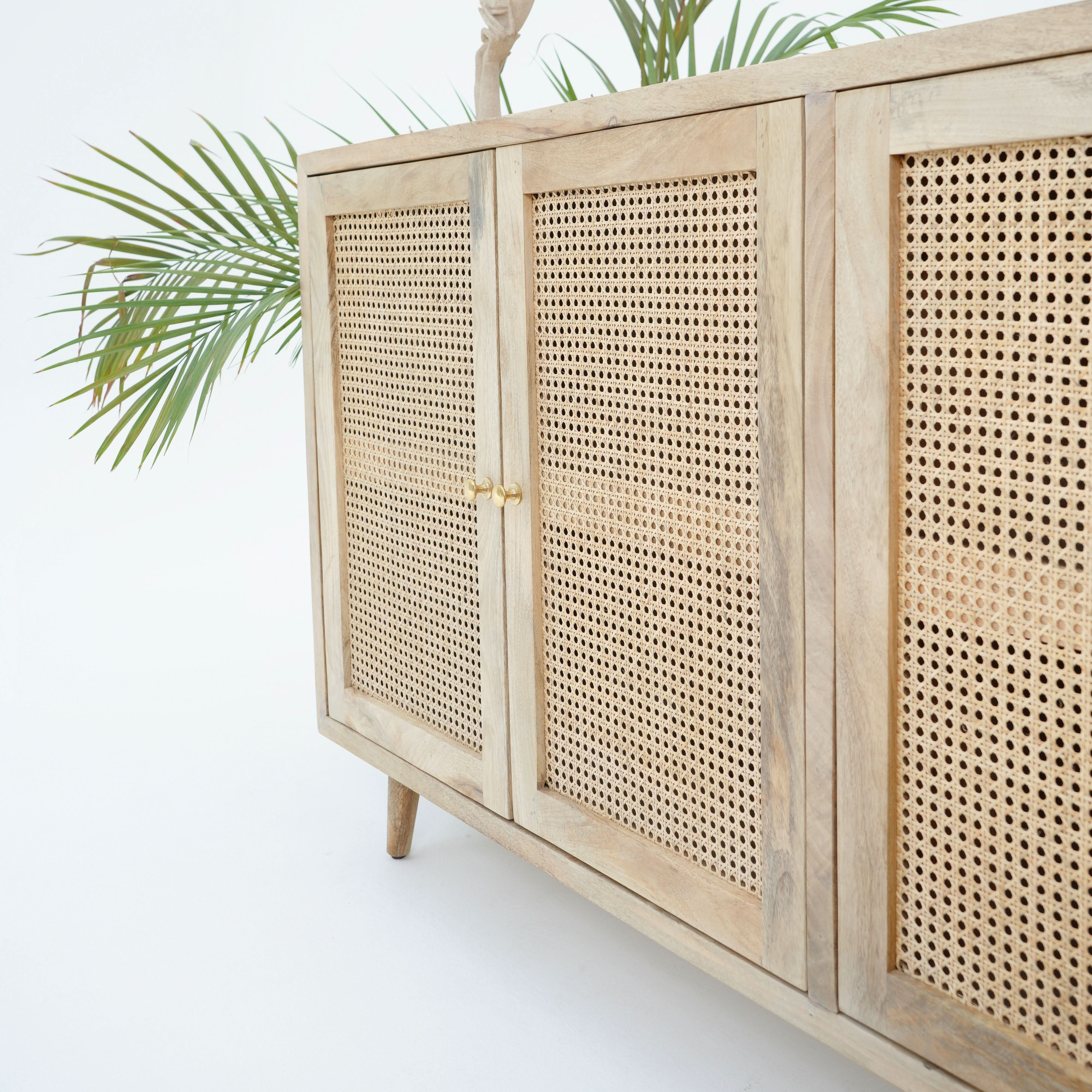 CANOVIA CANE FOUR DOOR SIDEBOARD - Art and craft furniture