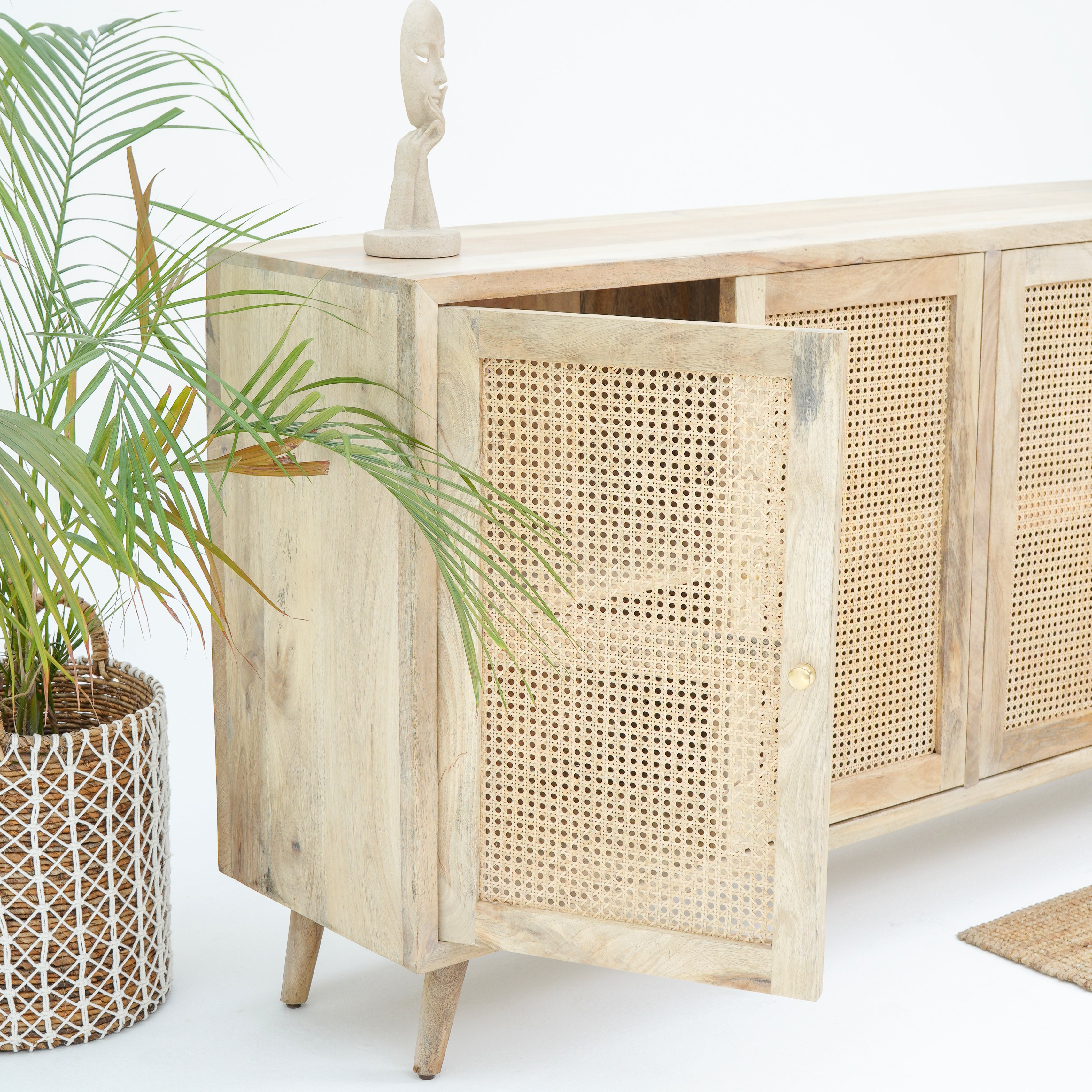 Raya four door cane sideboard