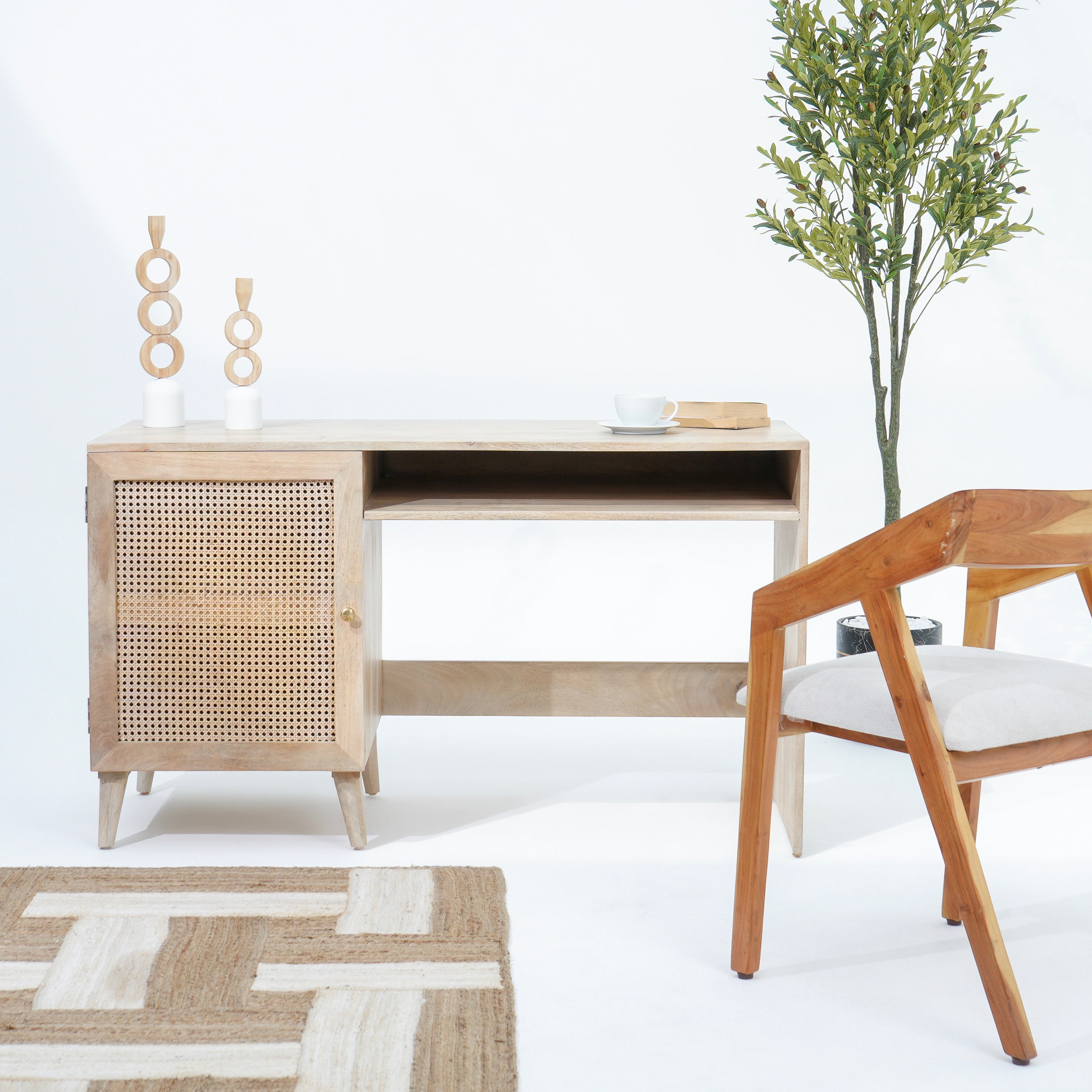 ELEVATE CANE STUDY DESK - Art and craft furniture