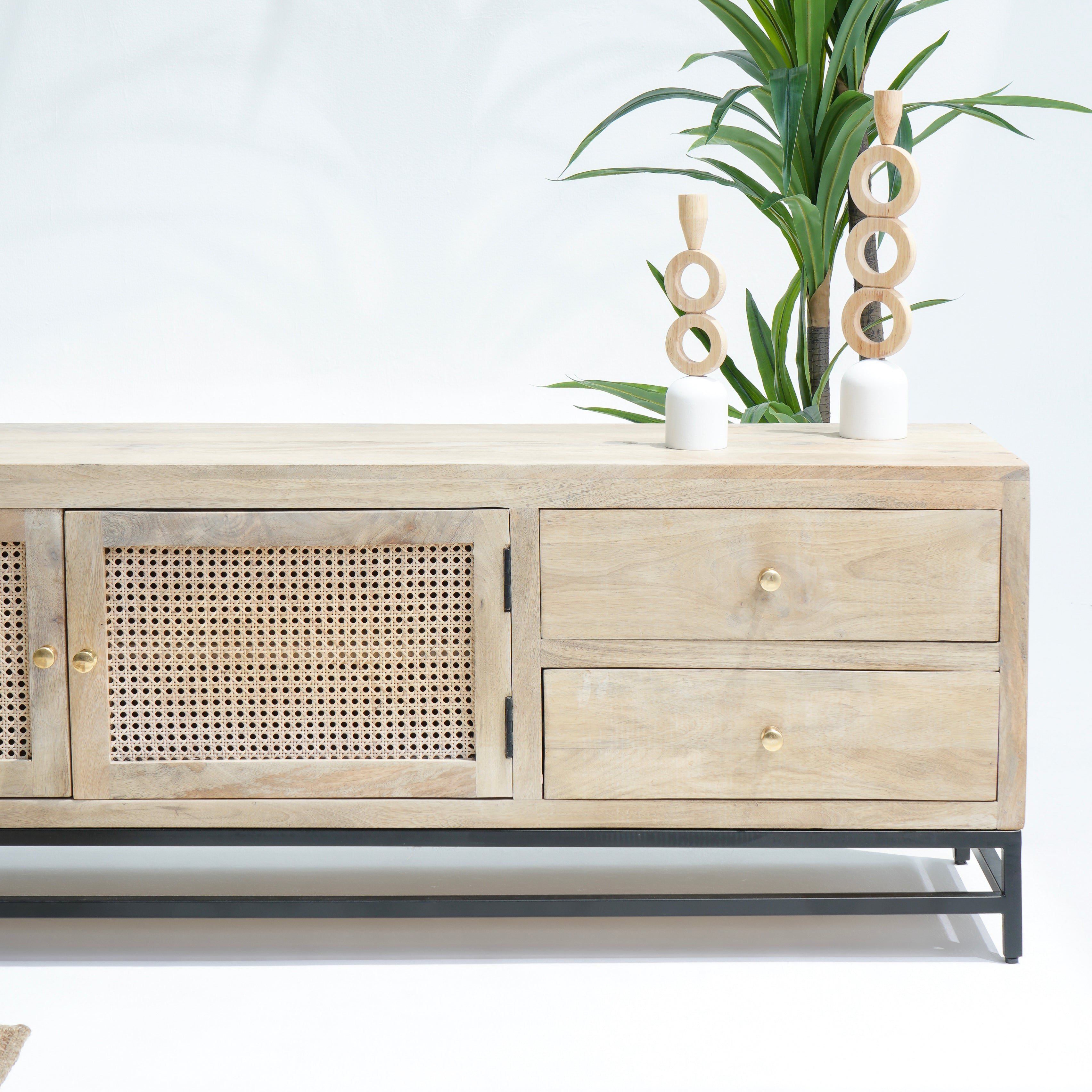 Boho Cane Tv stand