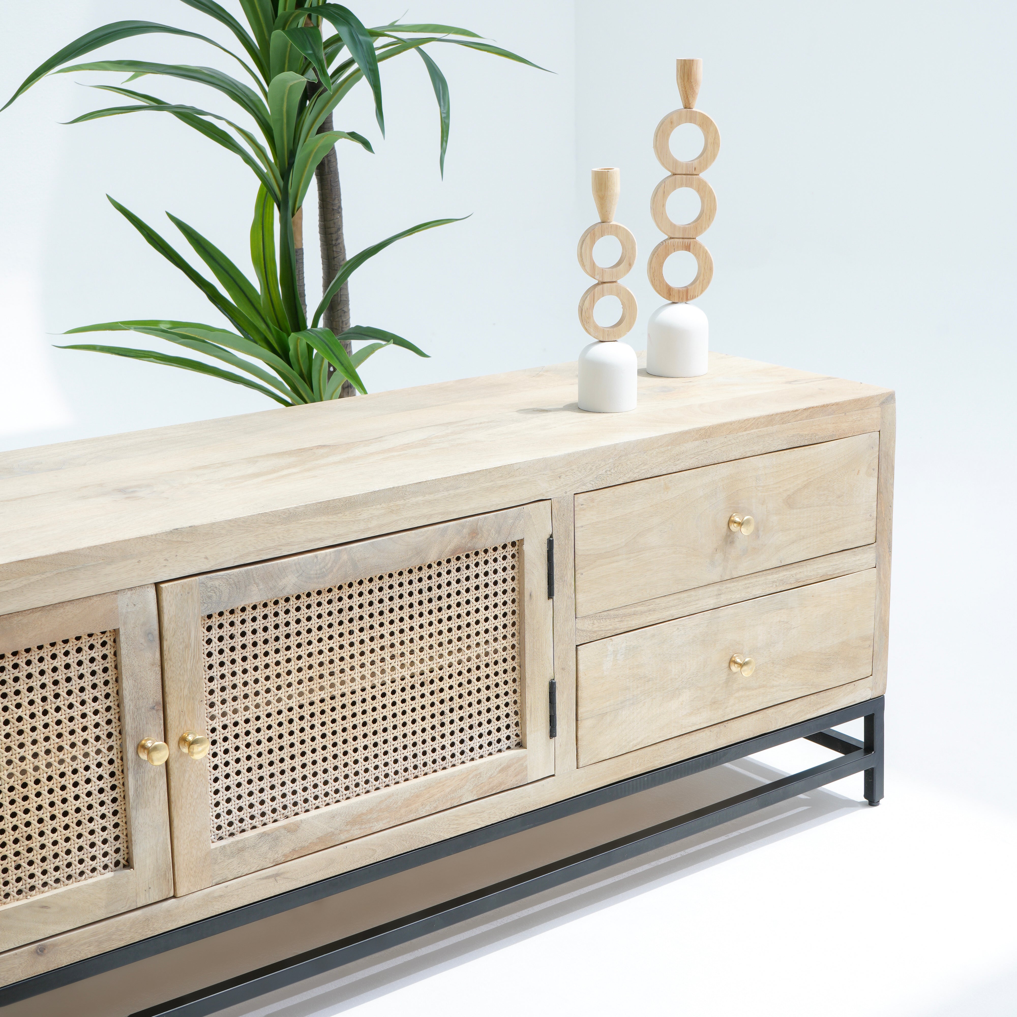 Boho Cane Tv stand