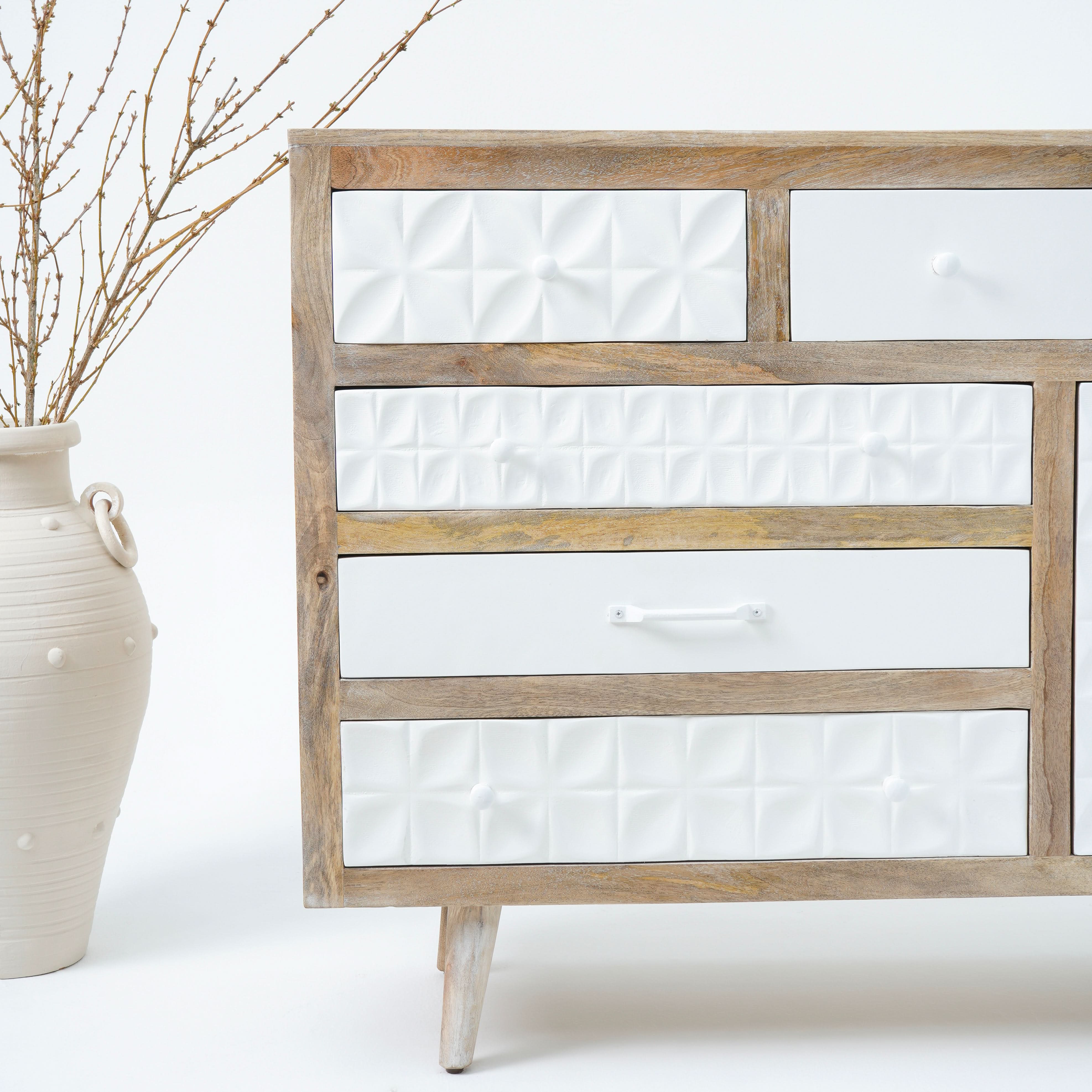VERONA SIX DRAWER ONE DOOR SIDEBOARD - Art and craft furniture