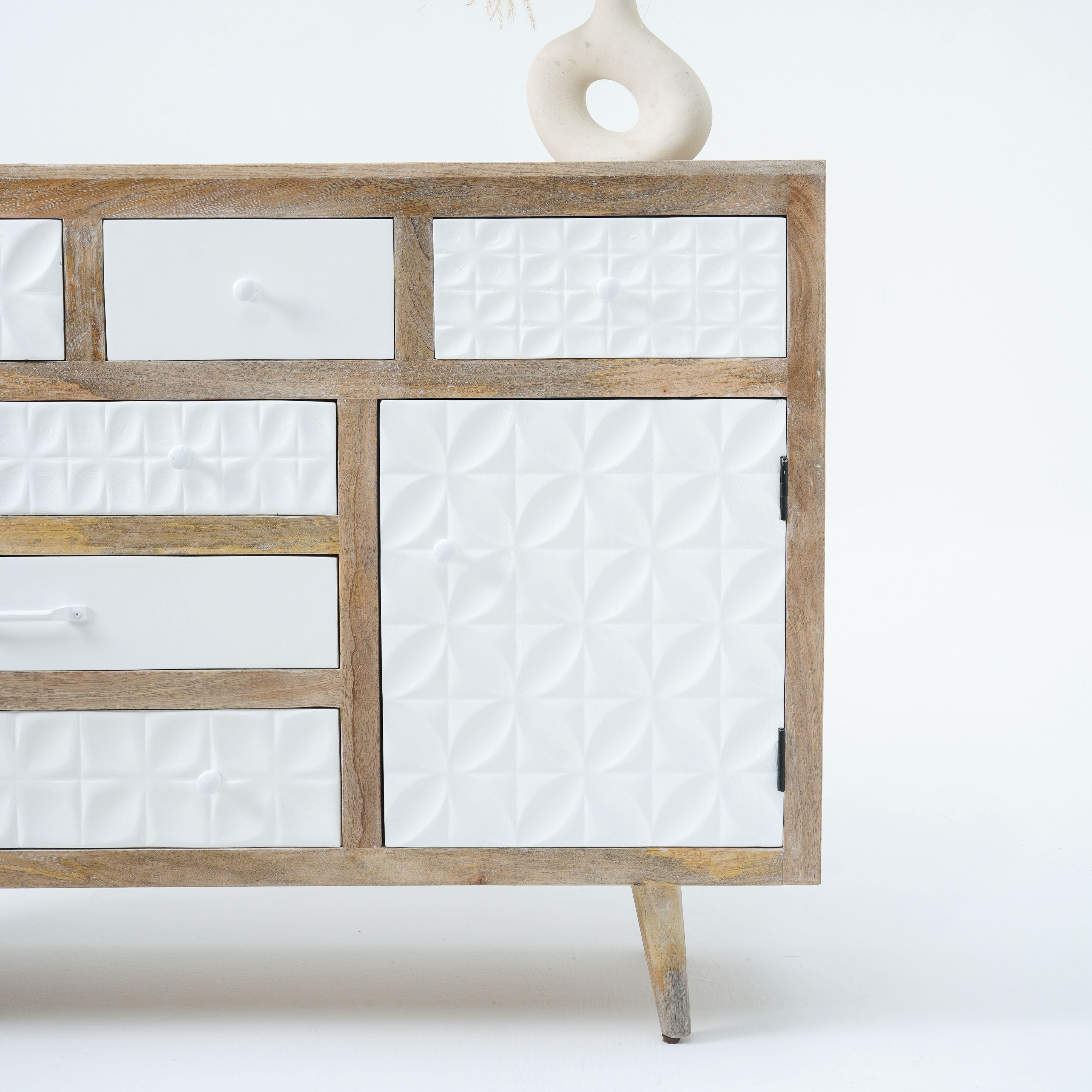 VERONA SIX DRAWER ONE DOOR SIDEBOARD - Art and craft furniture