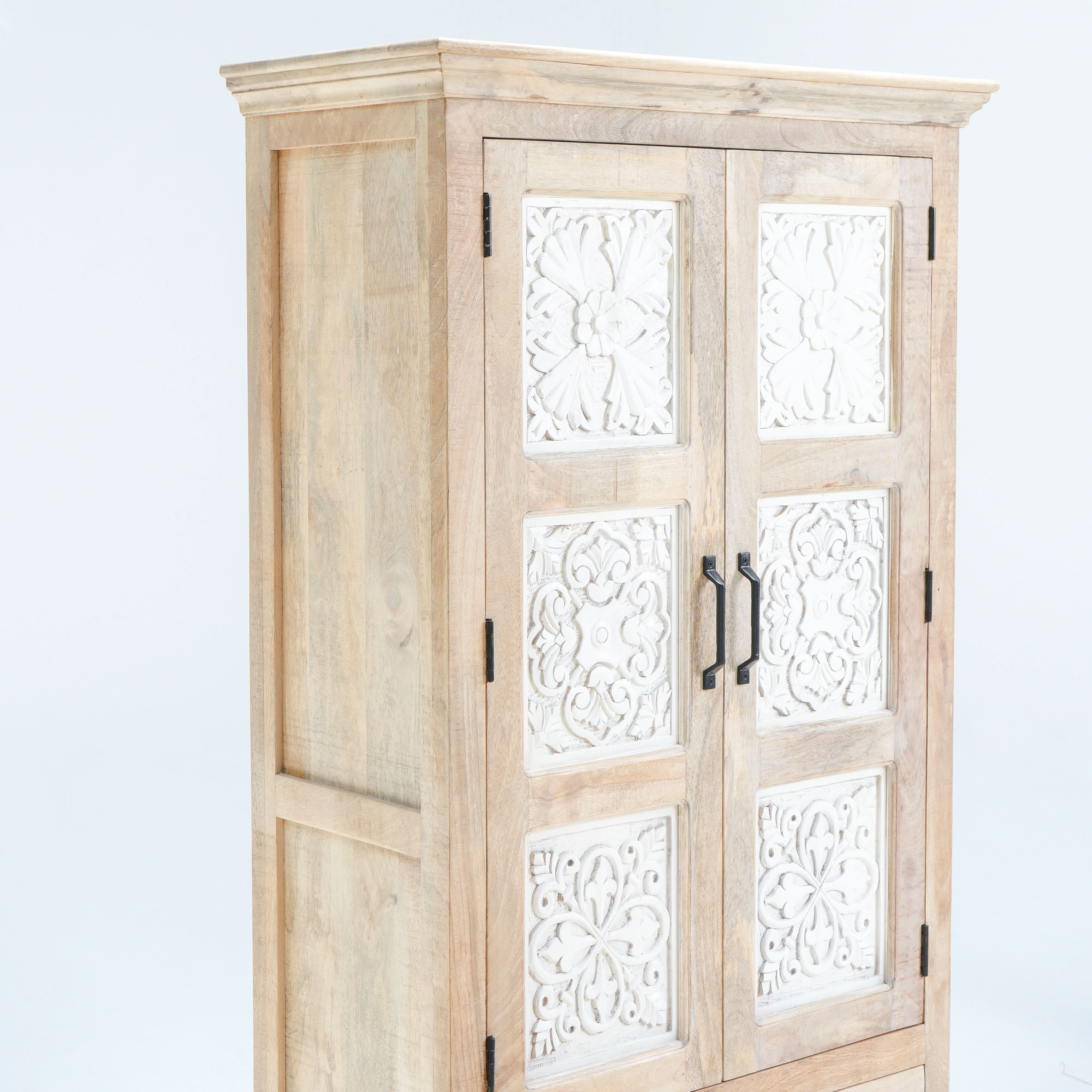 SWAN HILL TWO CARVED DOOR SERENITY CABINET - Art and craft furniture