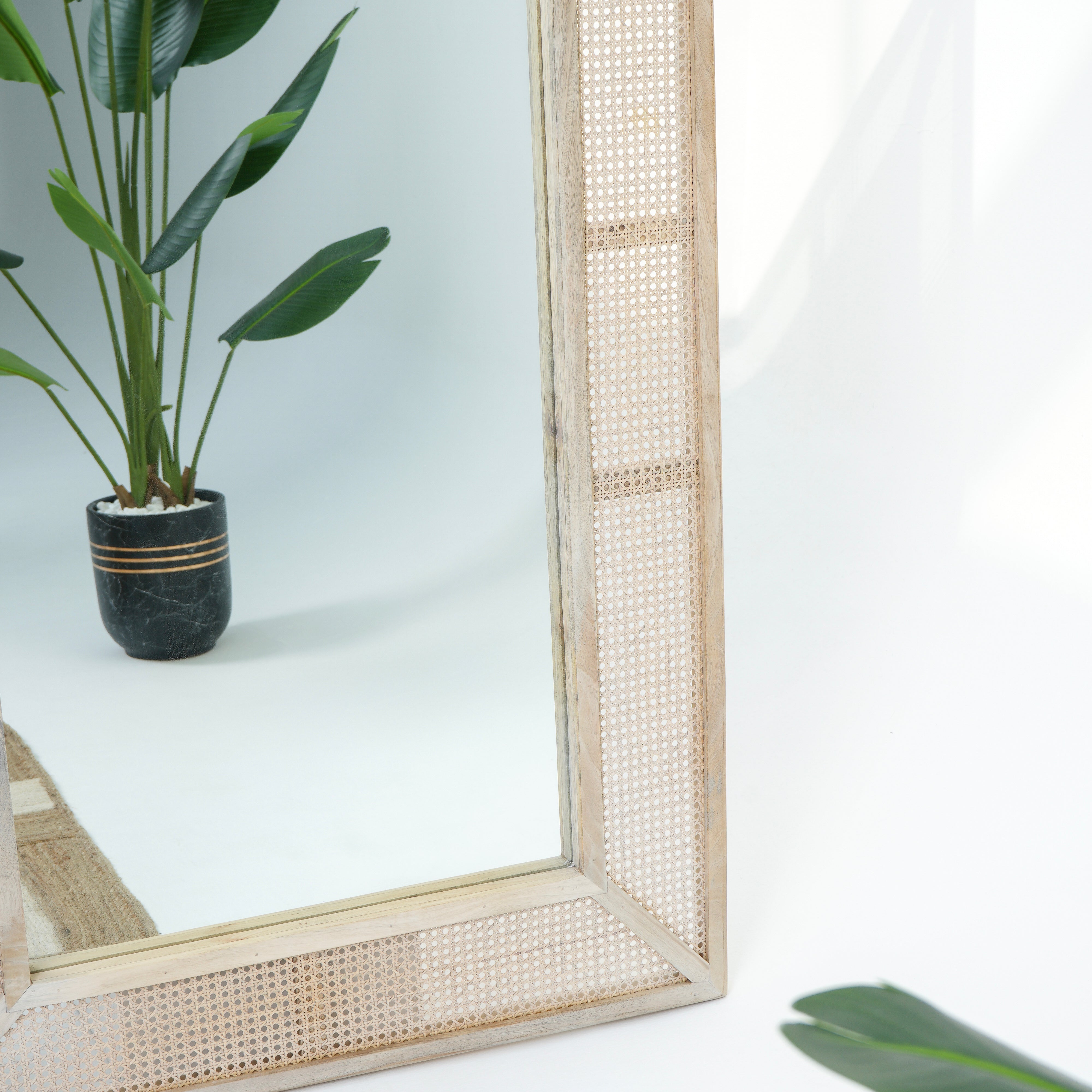 Parisian Elegance Cane Mirror Frame