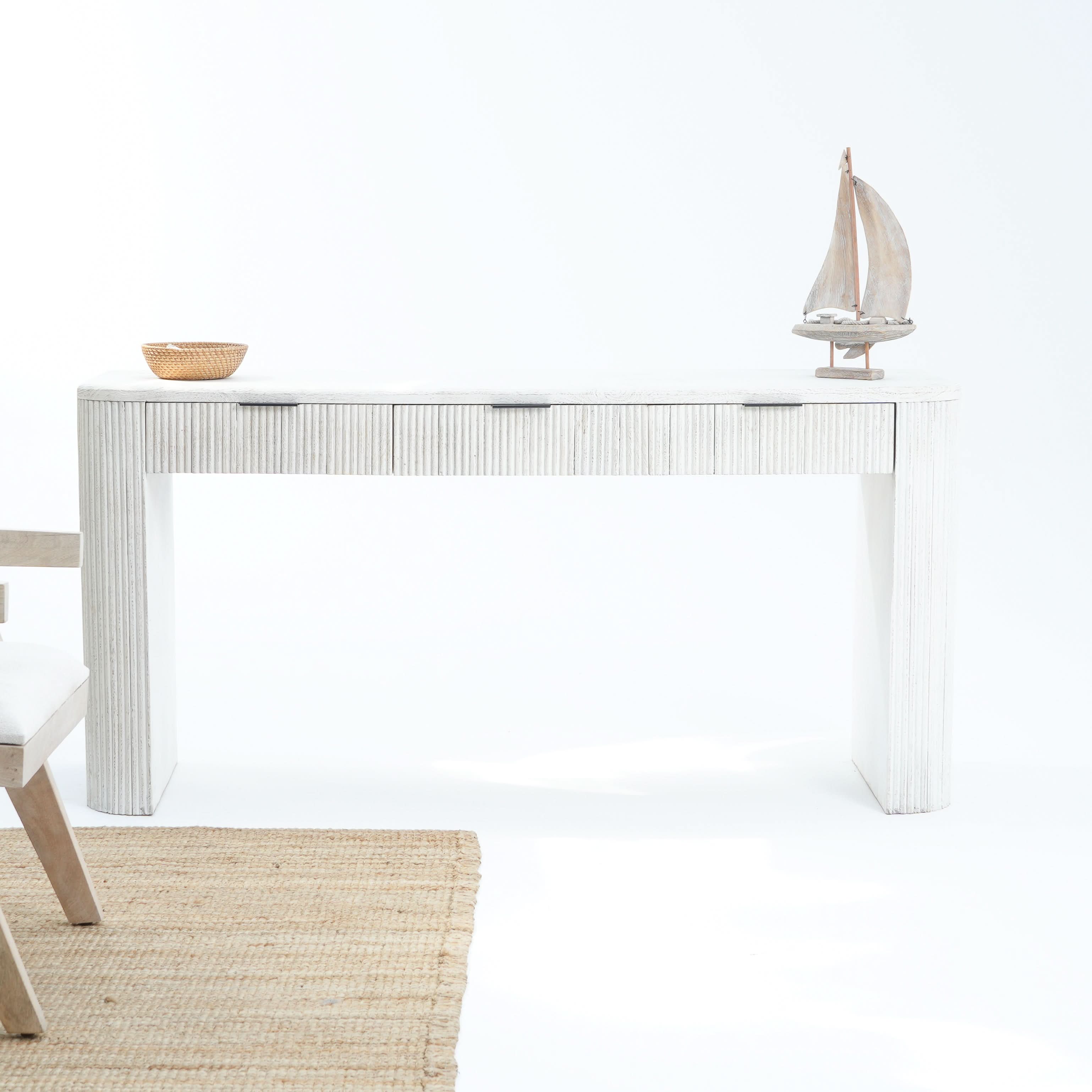 The Sahara Serenity Three-Drawer Console - Art and craft furniture
