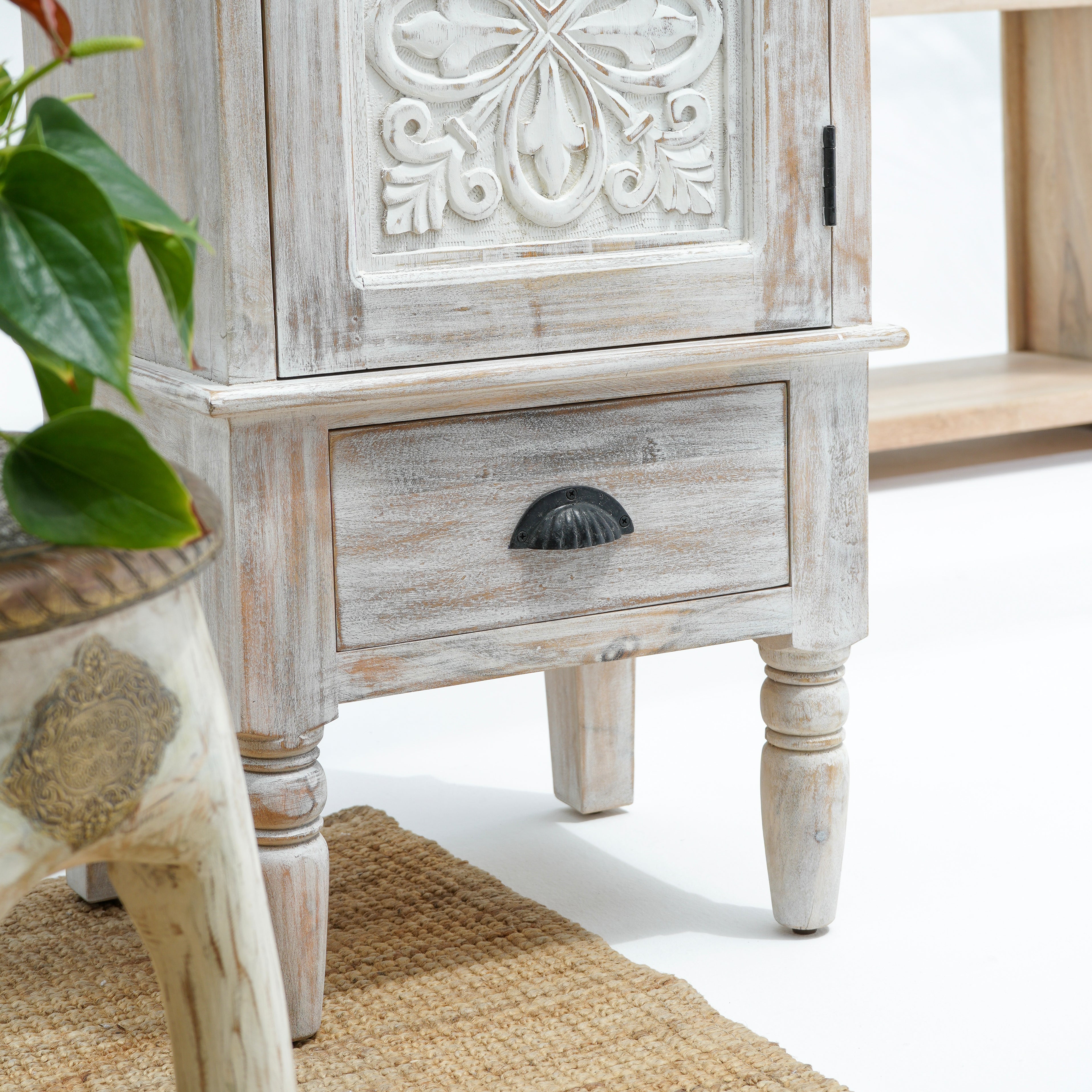 CAIRO CLASSIC ONE DOOR WOODEN CABINET - Art and craft furniture