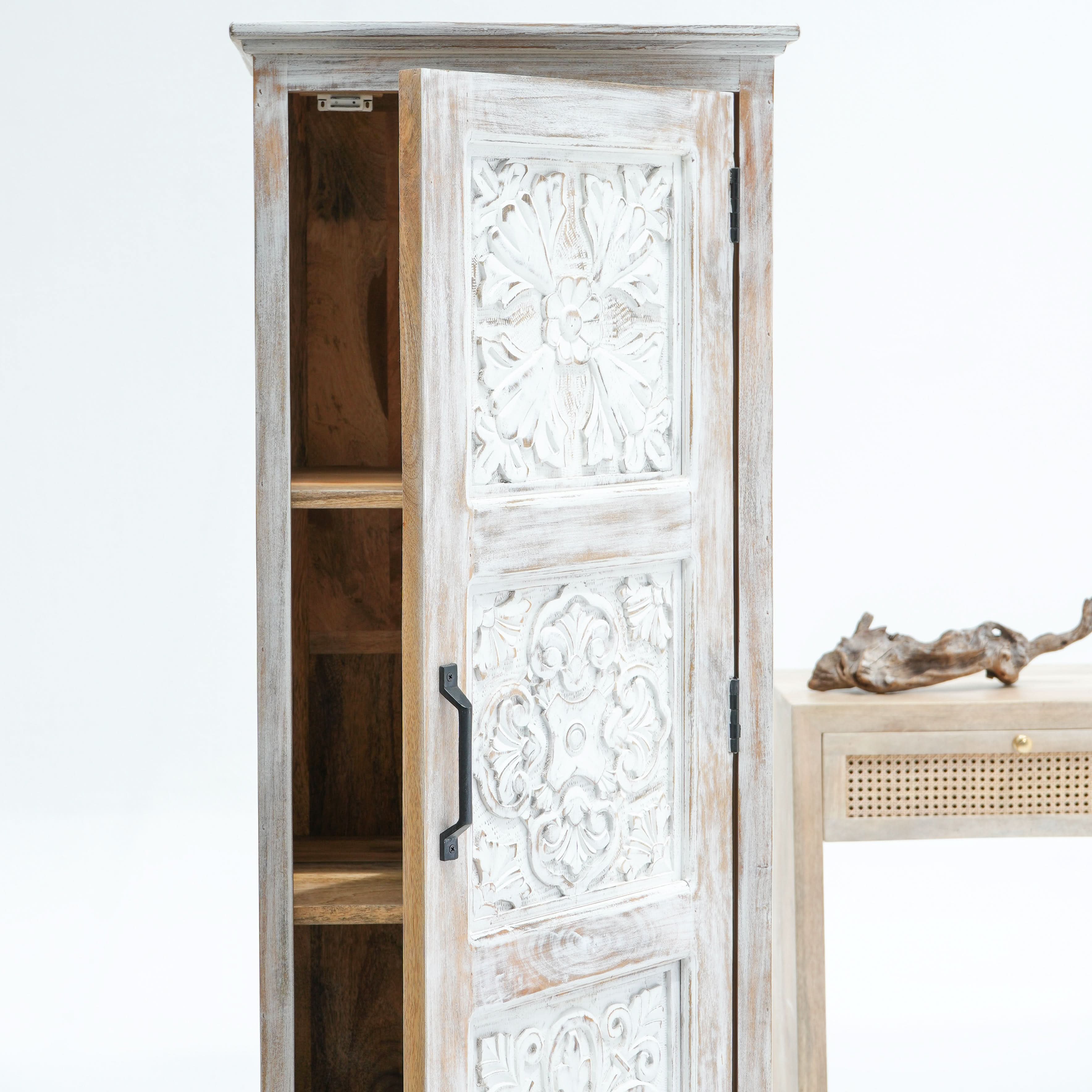 CAIRO CLASSIC ONE DOOR WOODEN CABINET - Art and craft furniture