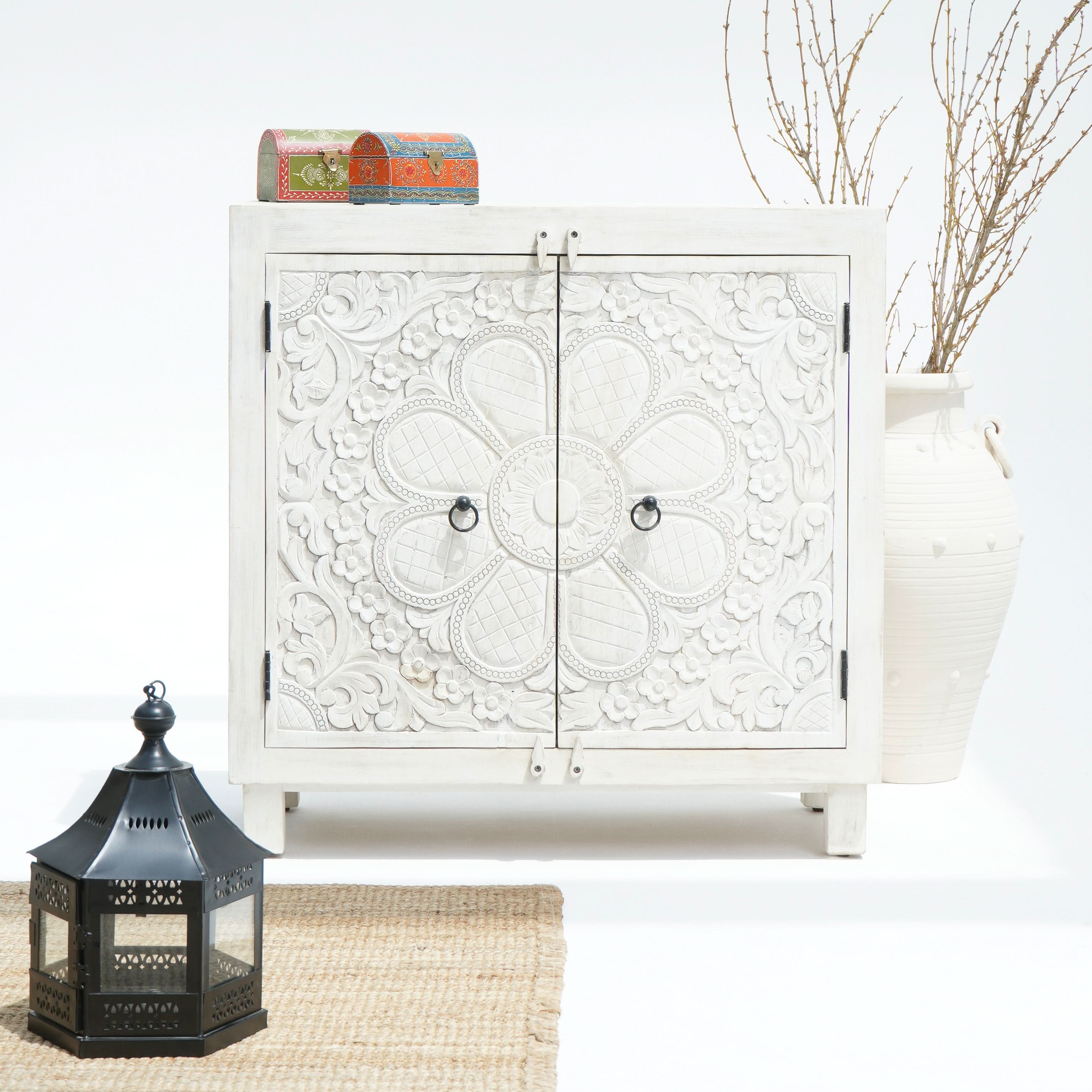 DELIGHT CARVED TWO DOOR SIDEBOARD - Art and craft furniture