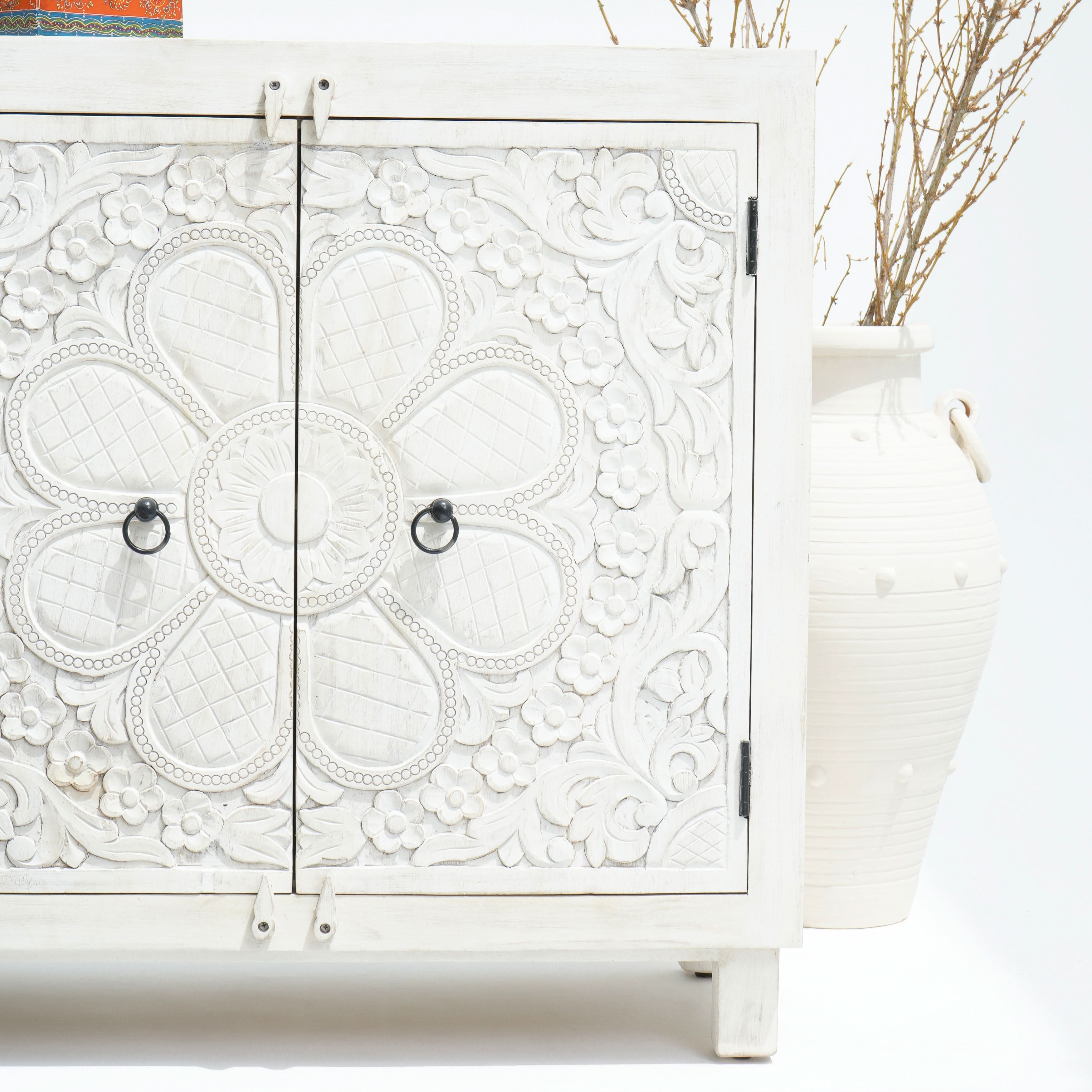 DELIGHT CARVED TWO DOOR SIDEBOARD - Art and craft furniture