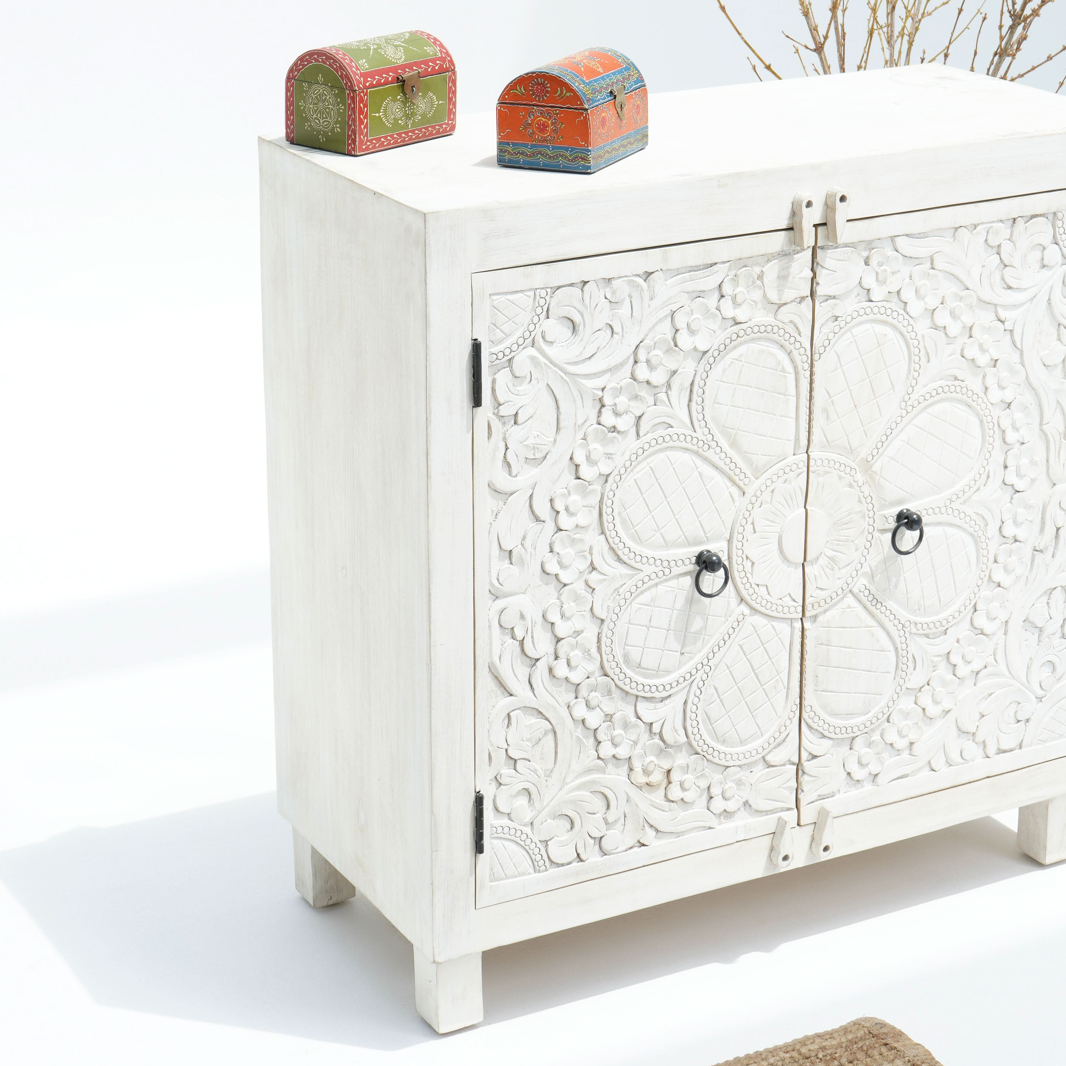 DELIGHT CARVED TWO DOOR SIDEBOARD - Art and craft furniture