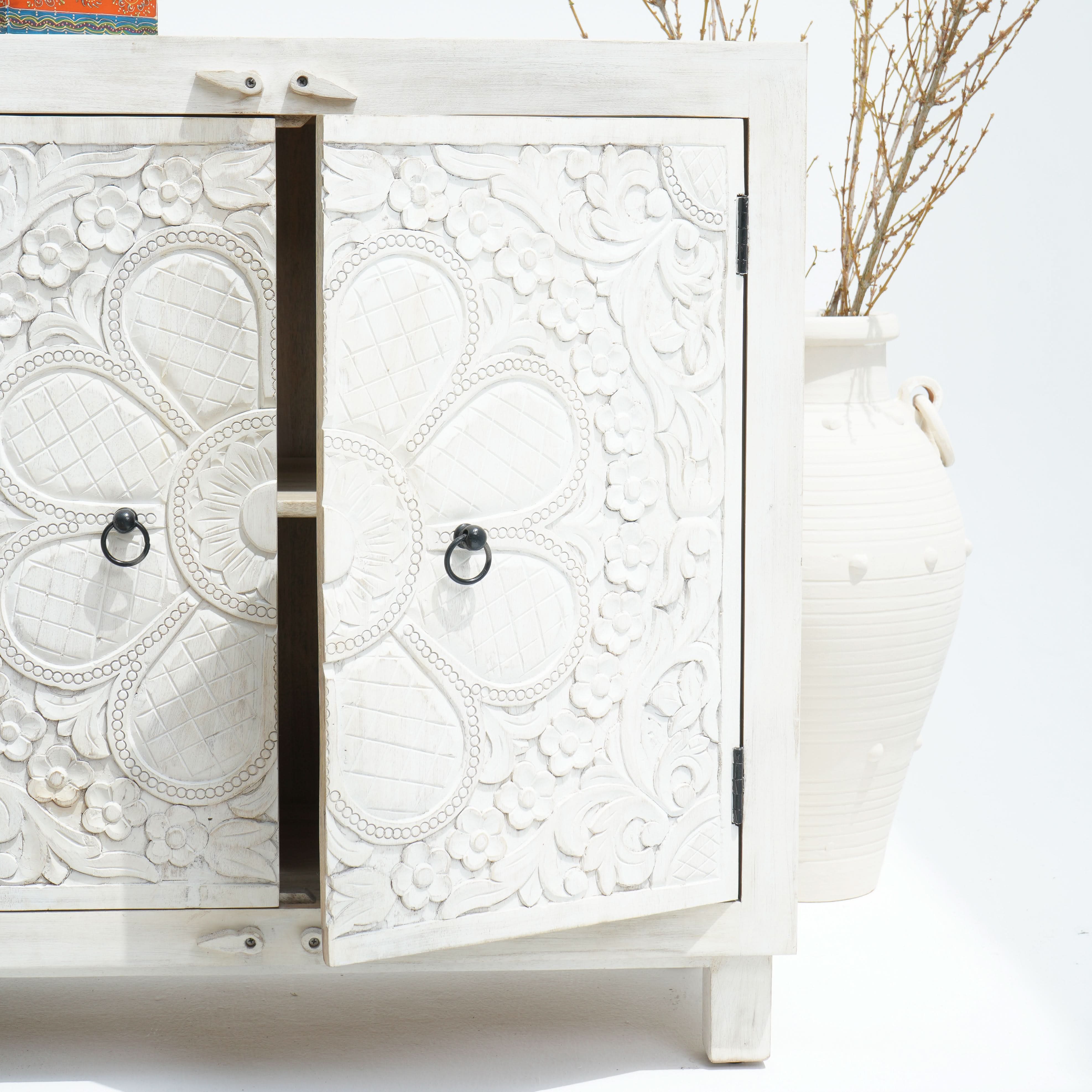 DELIGHT CARVED TWO DOOR SIDEBOARD - Art and craft furniture