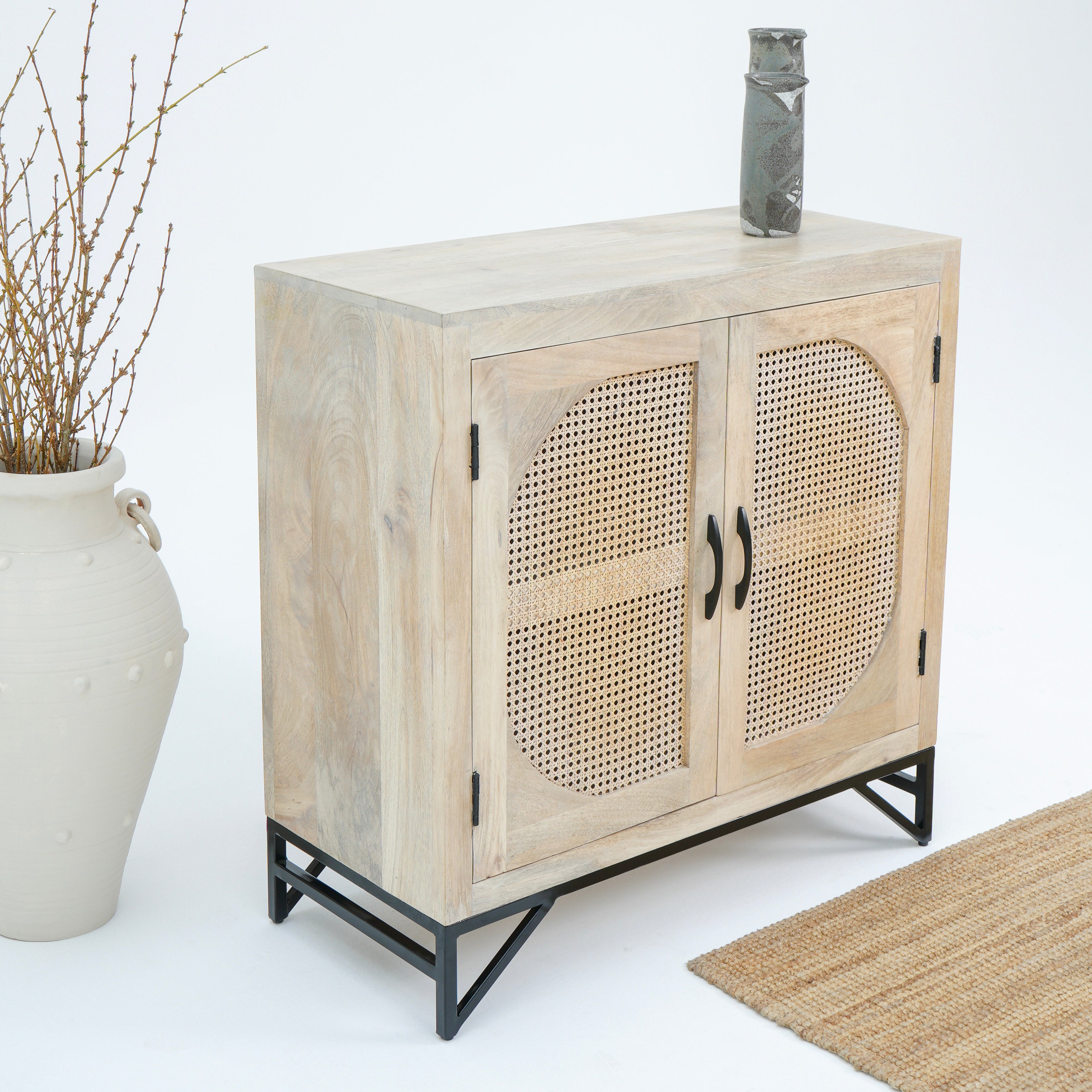 Mango Fusion two door cane side board