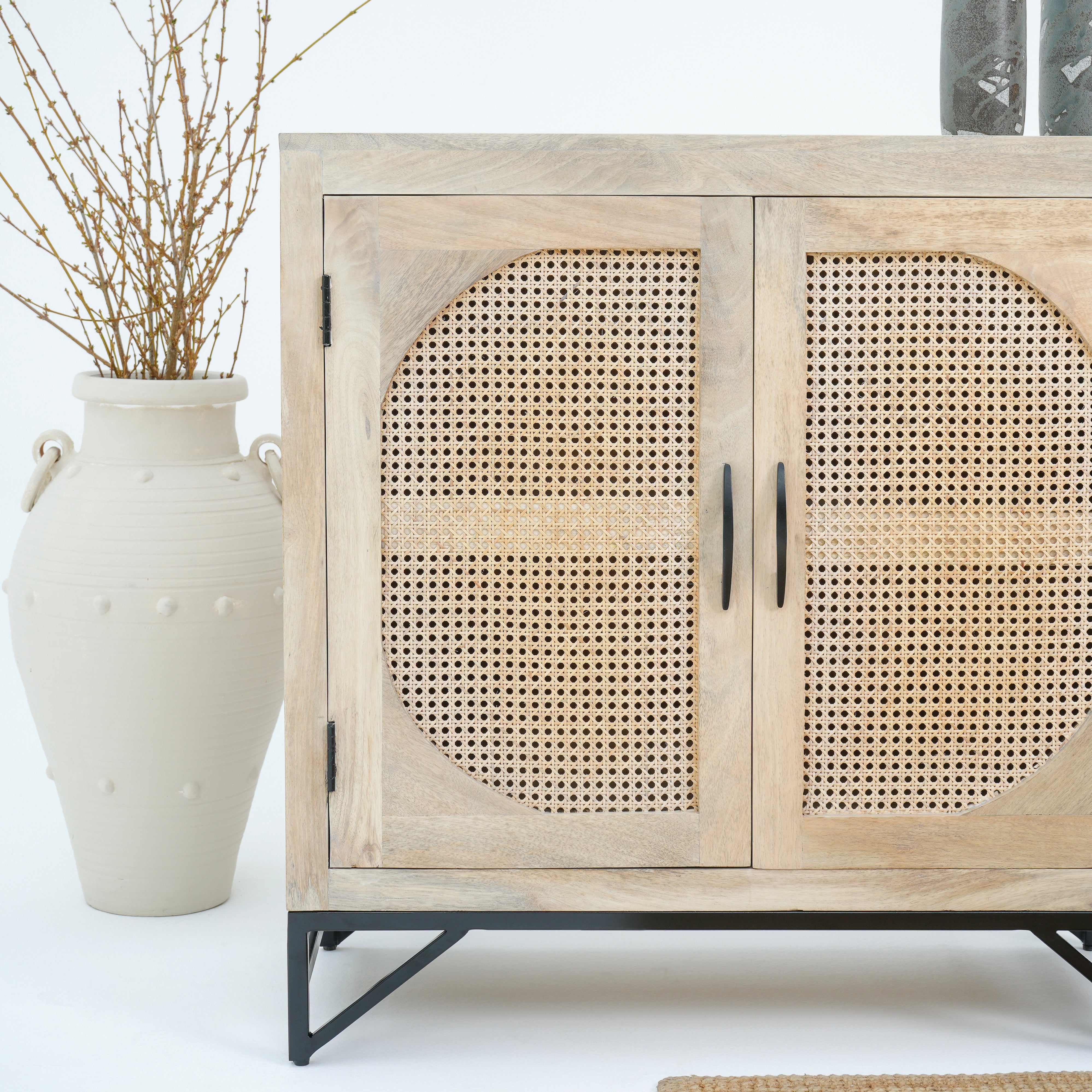 Mango Fusion two door cane side board