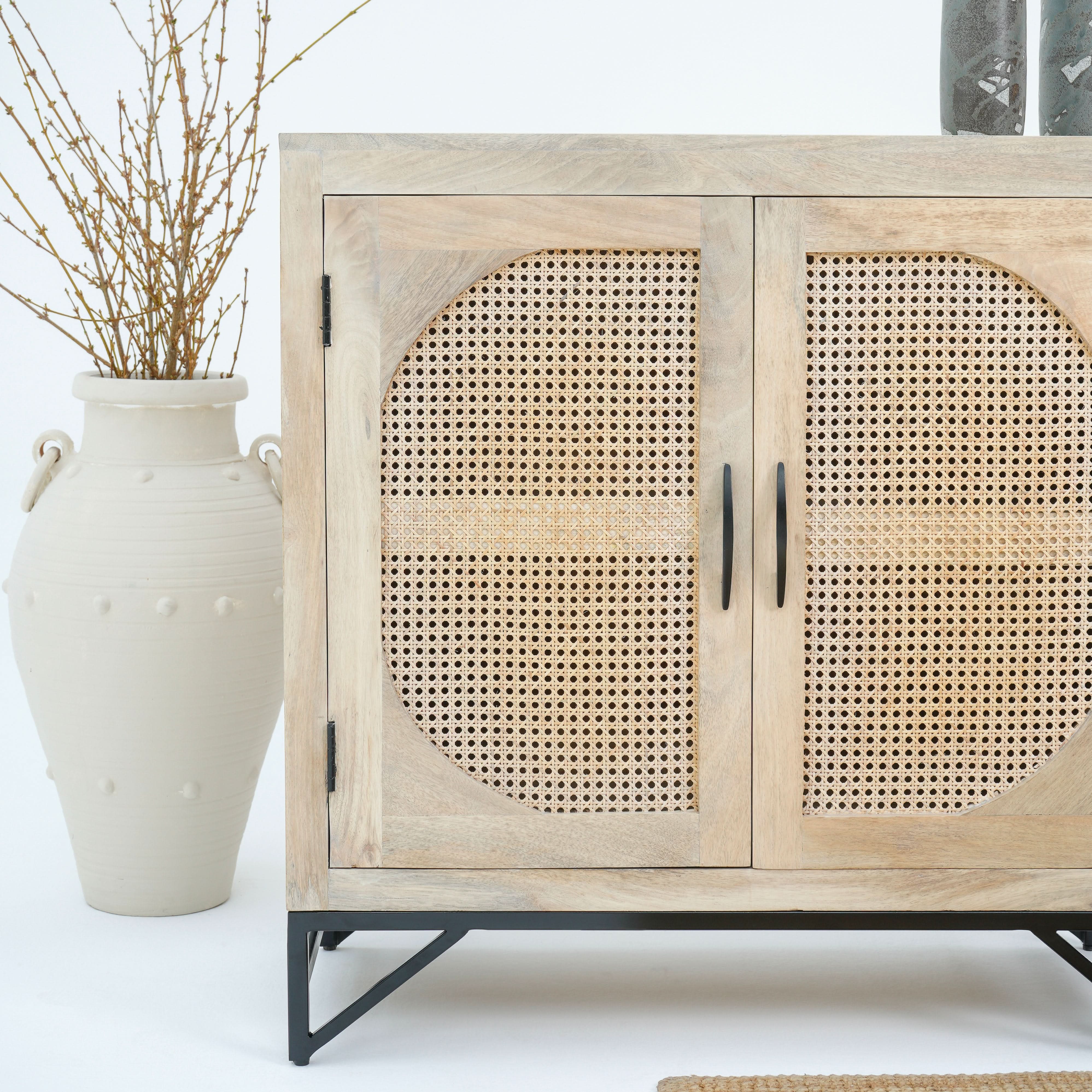 CANOVIA CANE TWO DOOR SIDEBOARD - Art and craft furniture