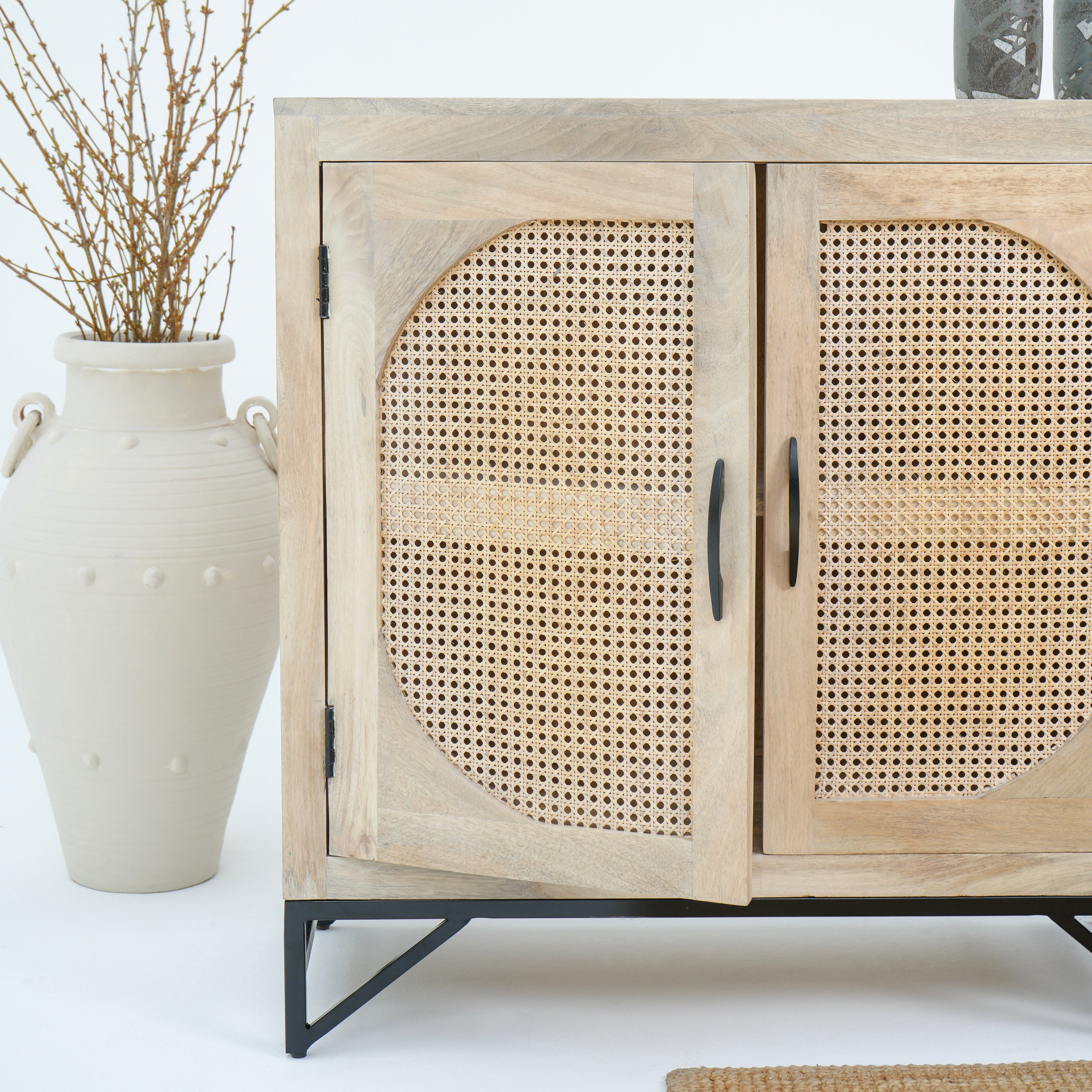 Mango Fusion two door cane side board