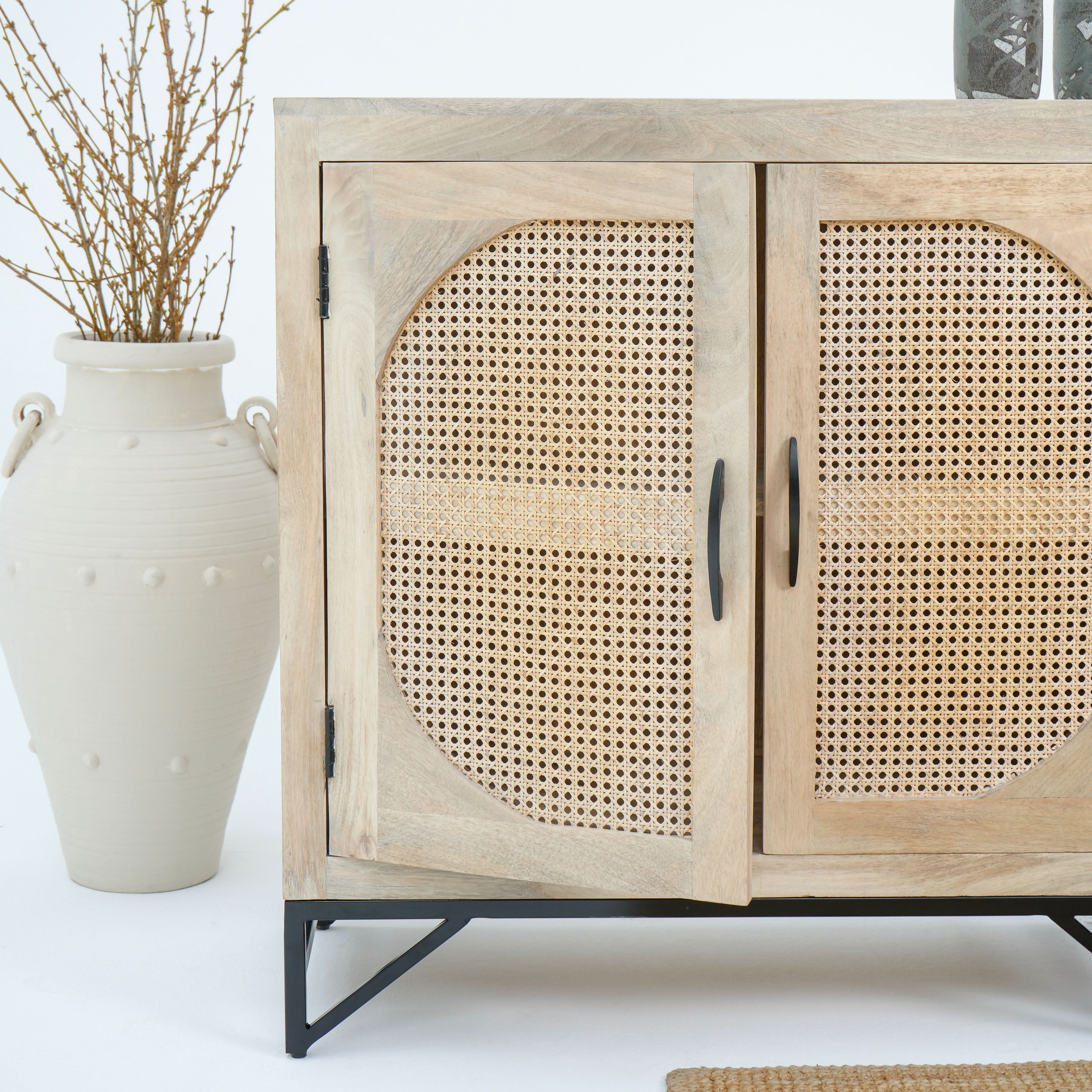 CANOVIA CANE TWO DOOR SIDEBOARD - Art and craft furniture