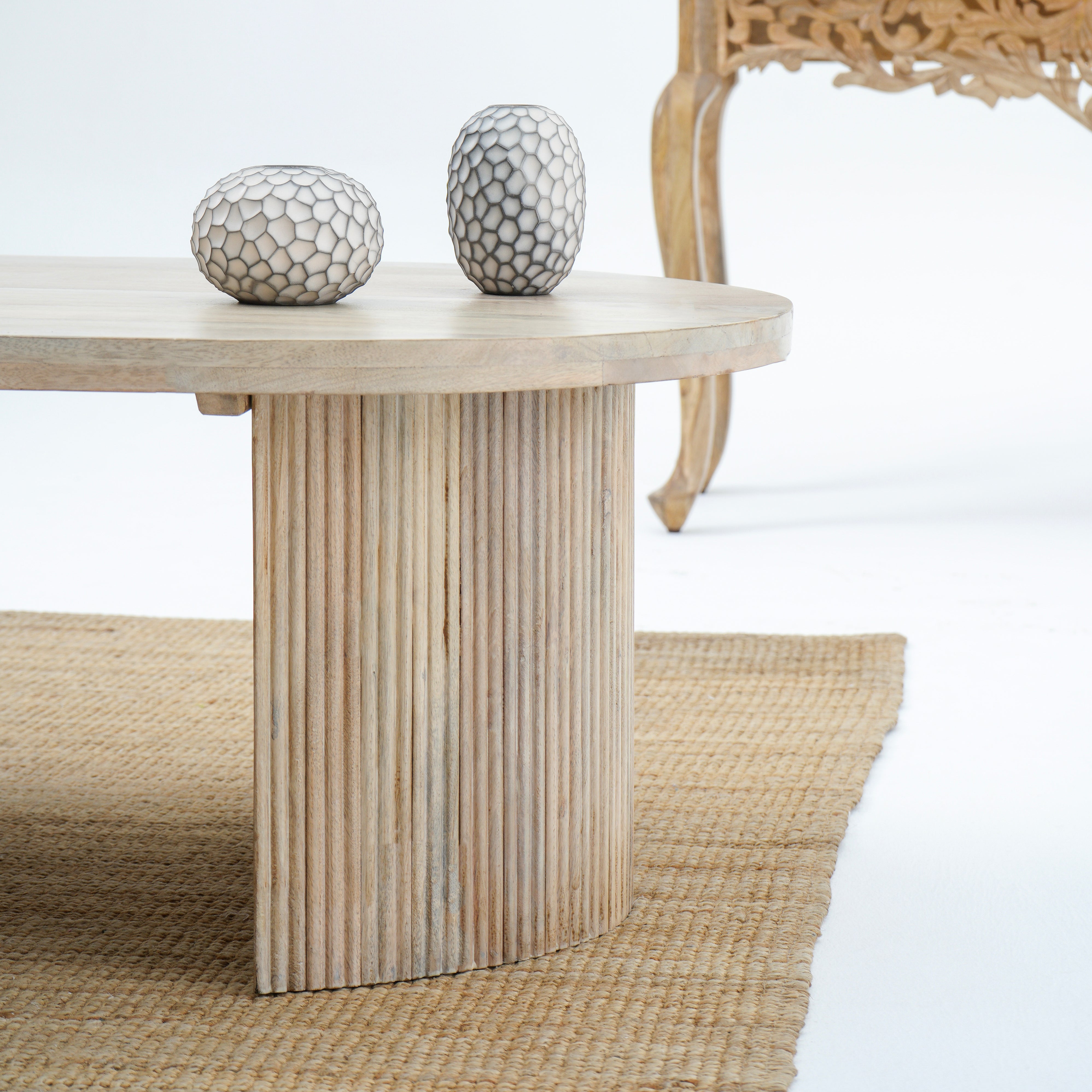 WOODEN OAK & EMBER COFFEE TABLE