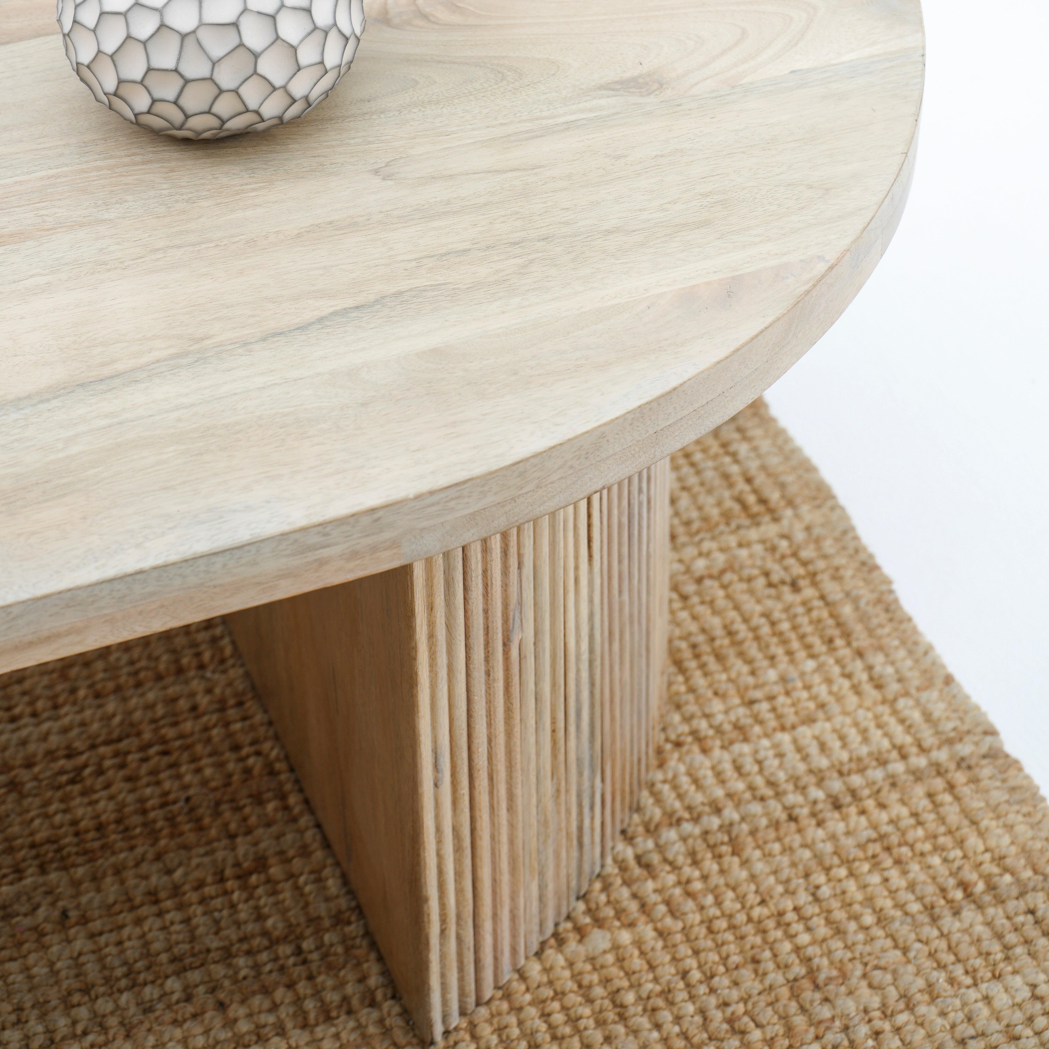 WOODEN OAK & EMBER COFFEE TABLE