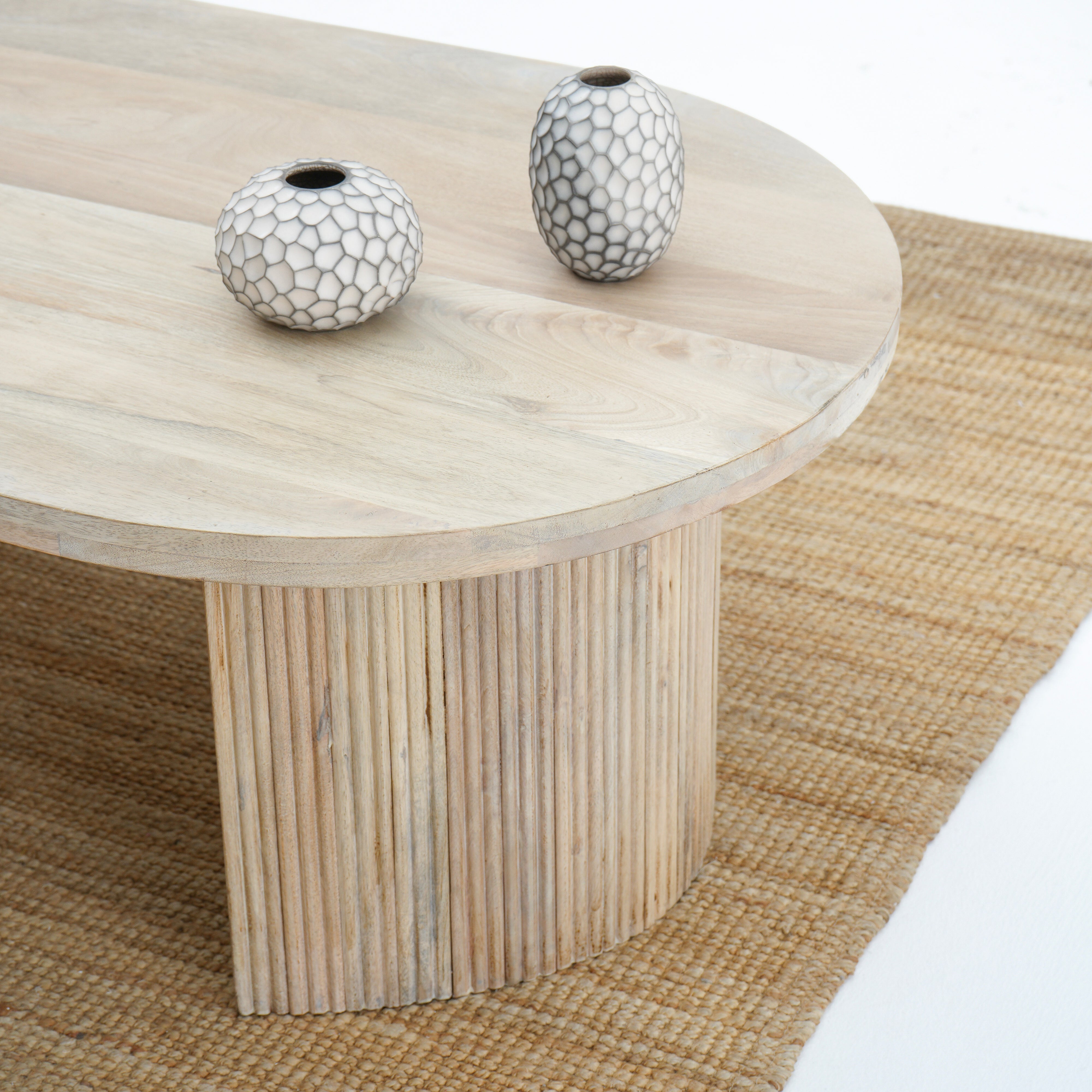 WOODEN OAK & EMBER COFFEE TABLE