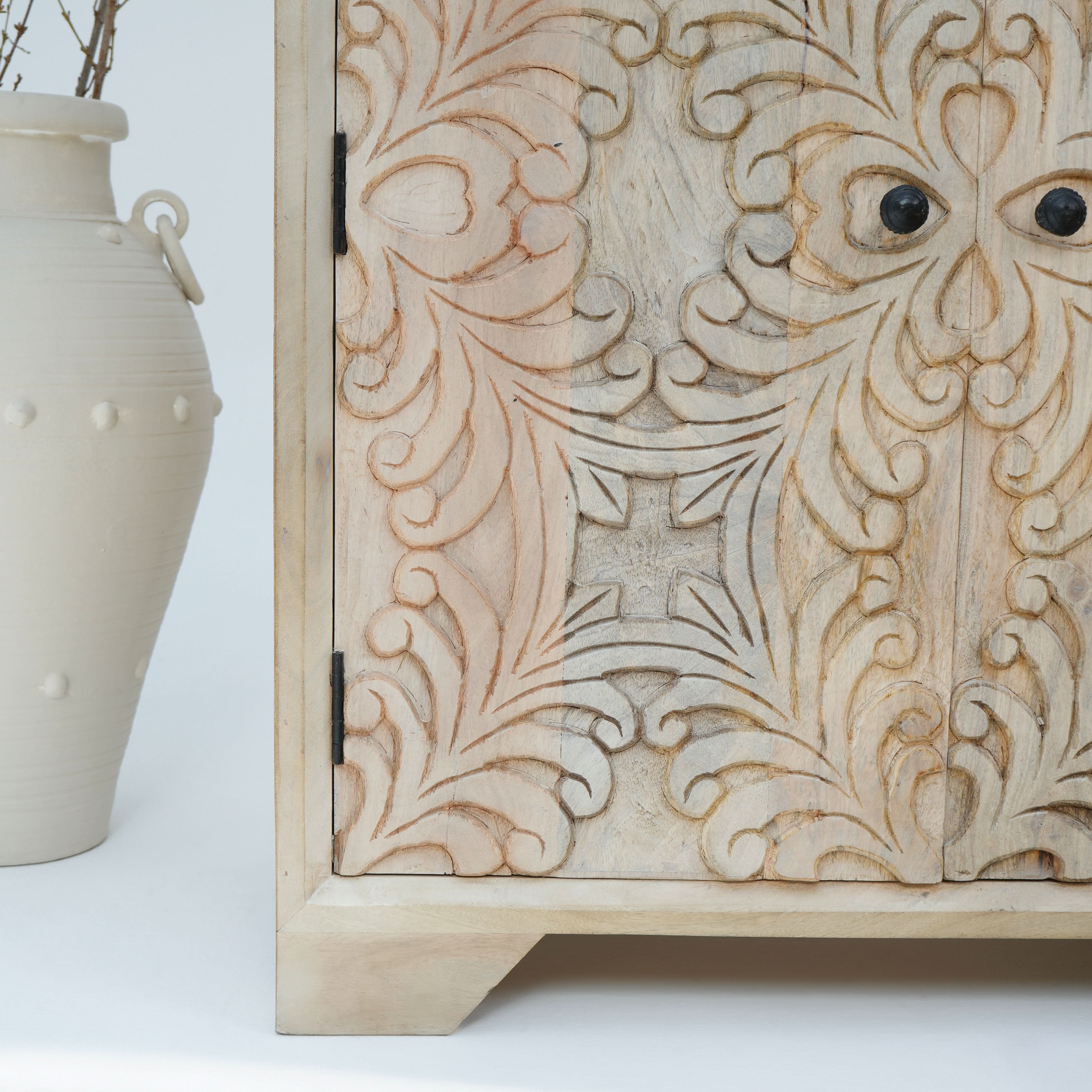 MANGO AURA CARVED SIDEBOARD - Art and craft furniture