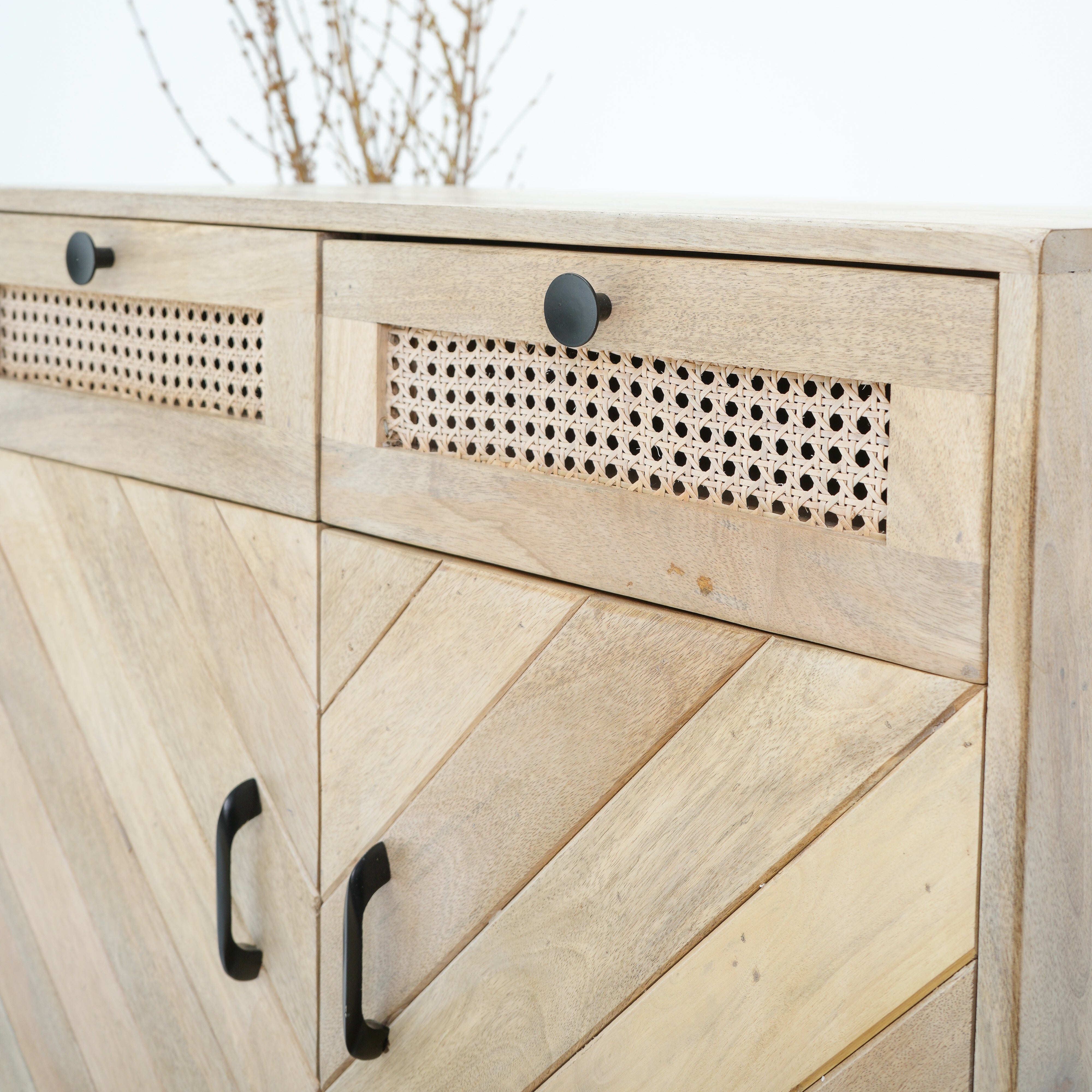 Rustic Harmony two drawer and door side board