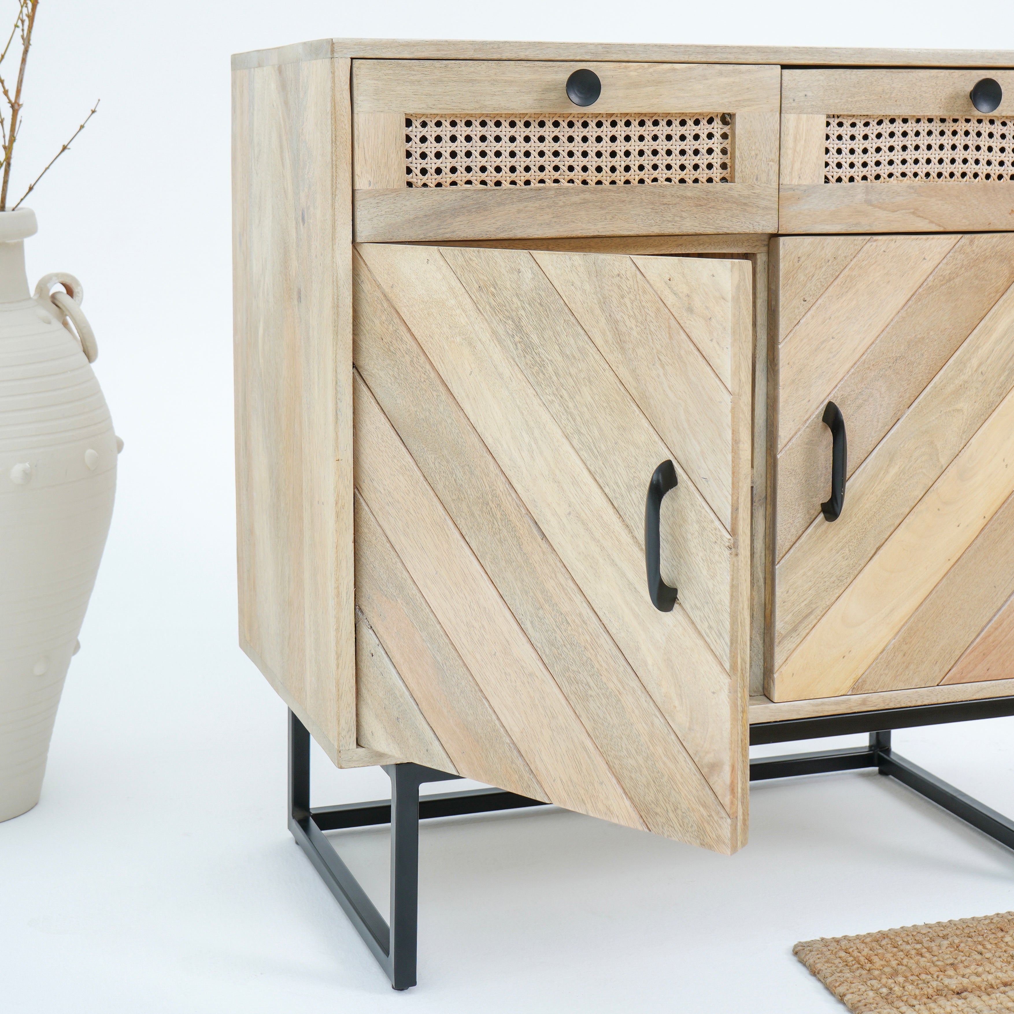 Rustic Harmony two drawer and door side board