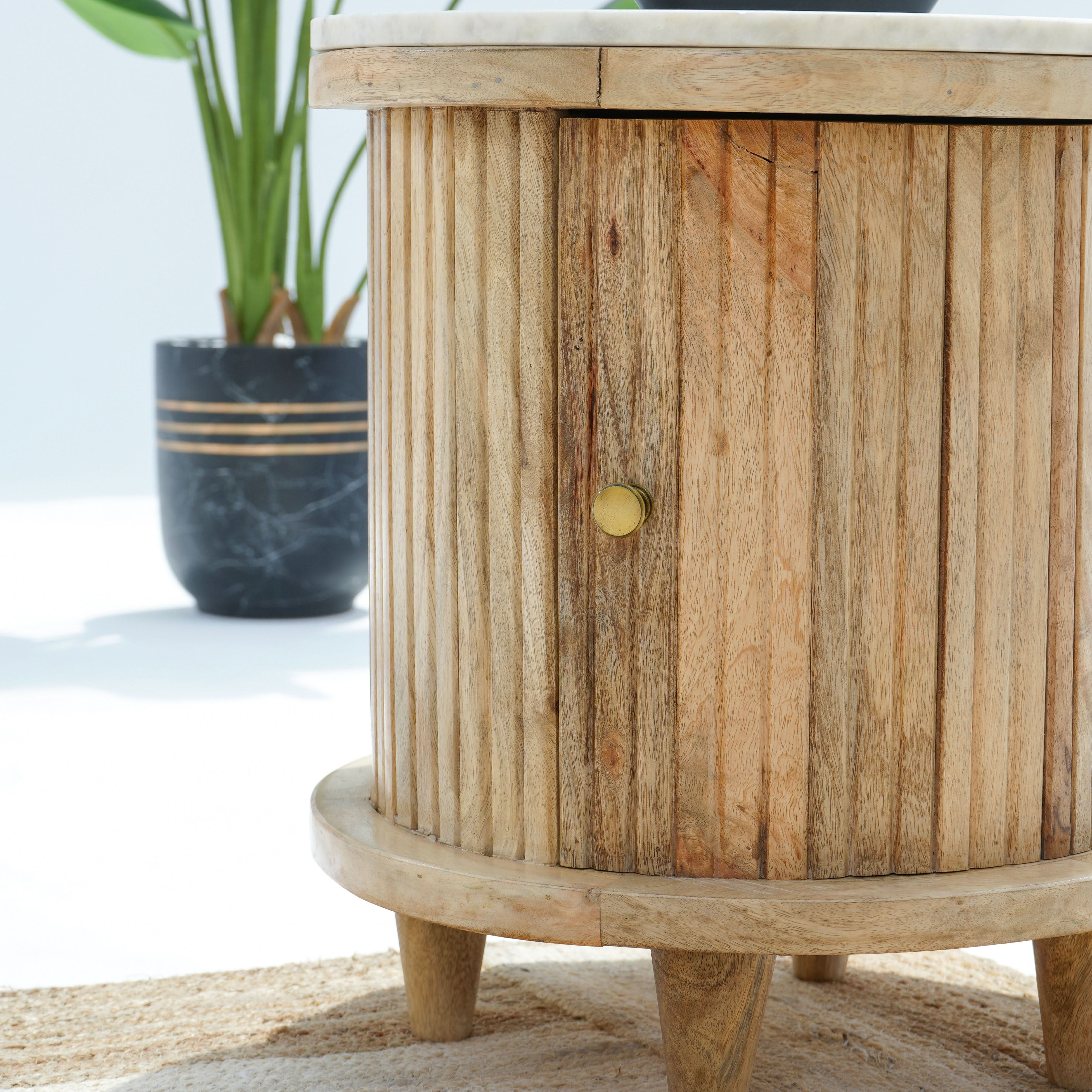 TERRALUXE MARBLE SIDE TABLE - Art and craft furniture