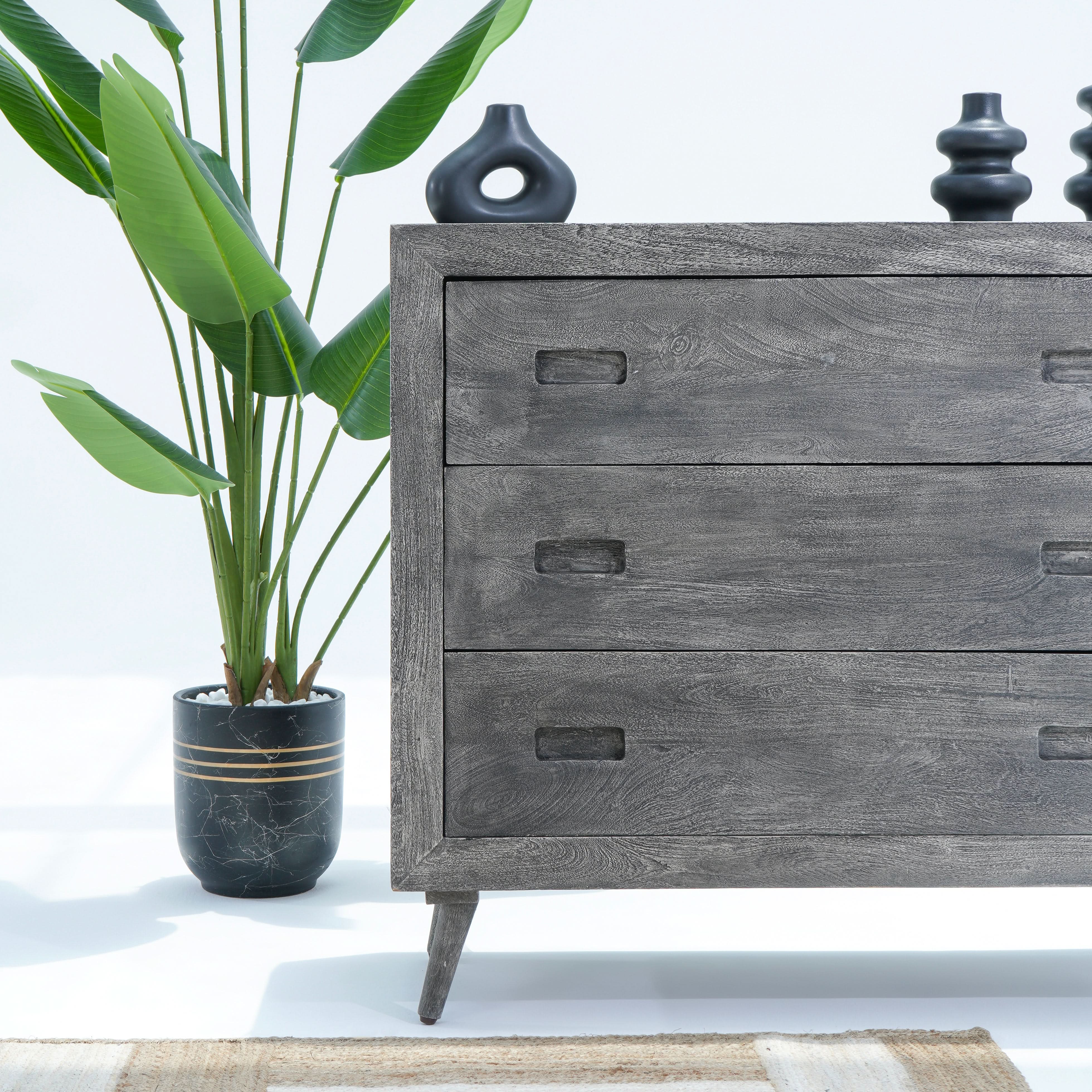 REFINED ACACIA CHEST OF DRAWERS - Art and craft furniture