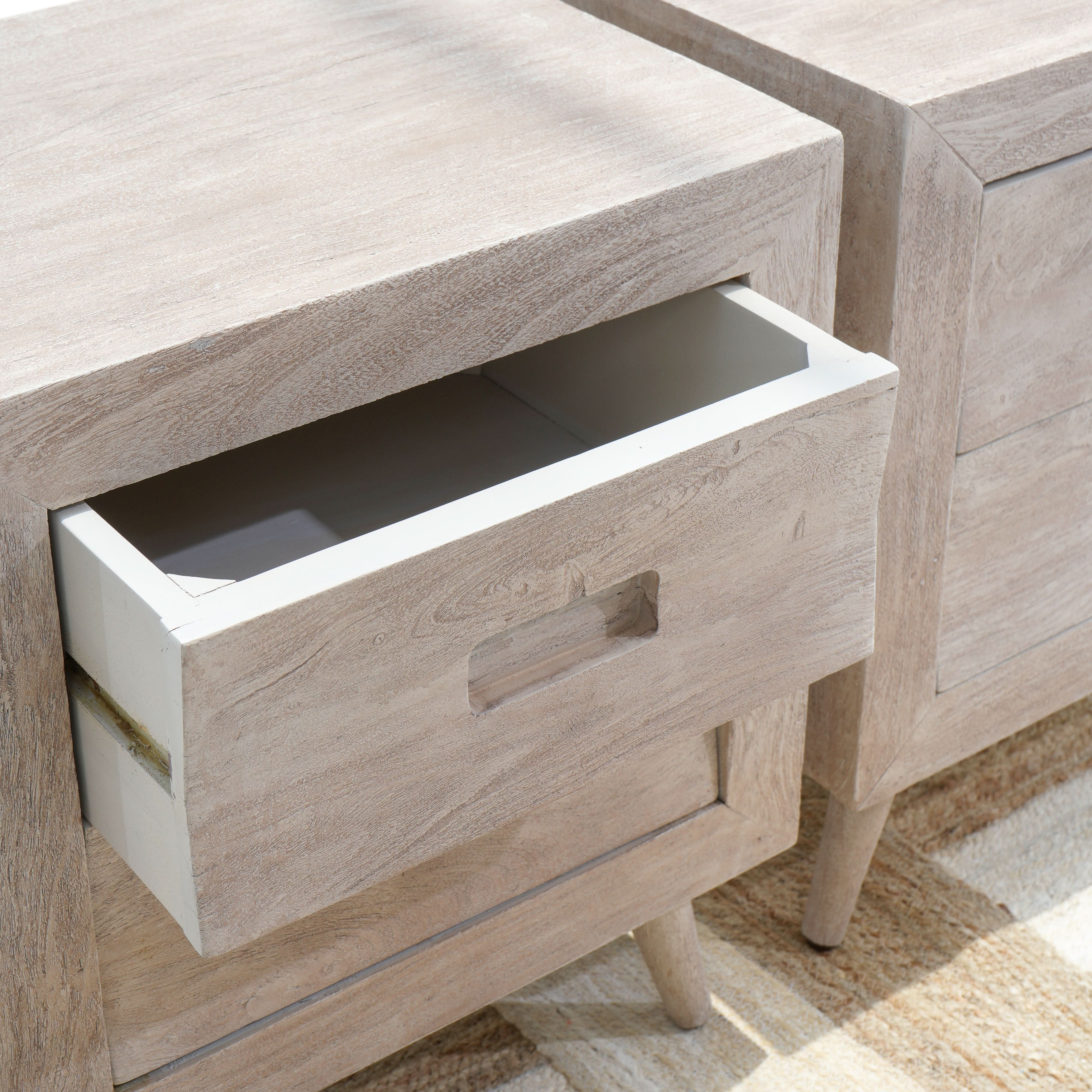 WHISPERING TWO DRAWER BEDSIDE TABLE - Art and craft furniture