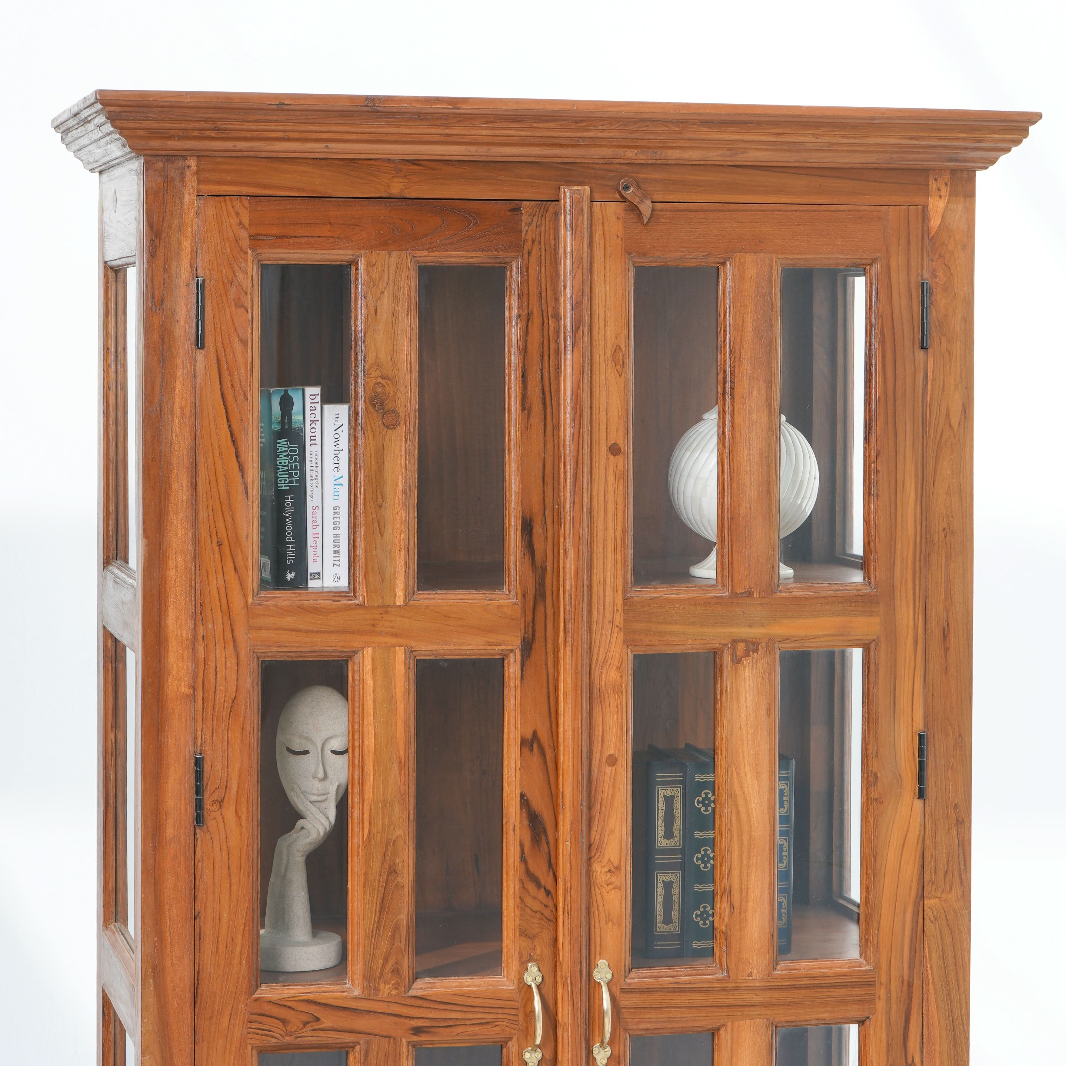 AUREVO TWO GLASS DOOR CABINET - Art and craft furniture
