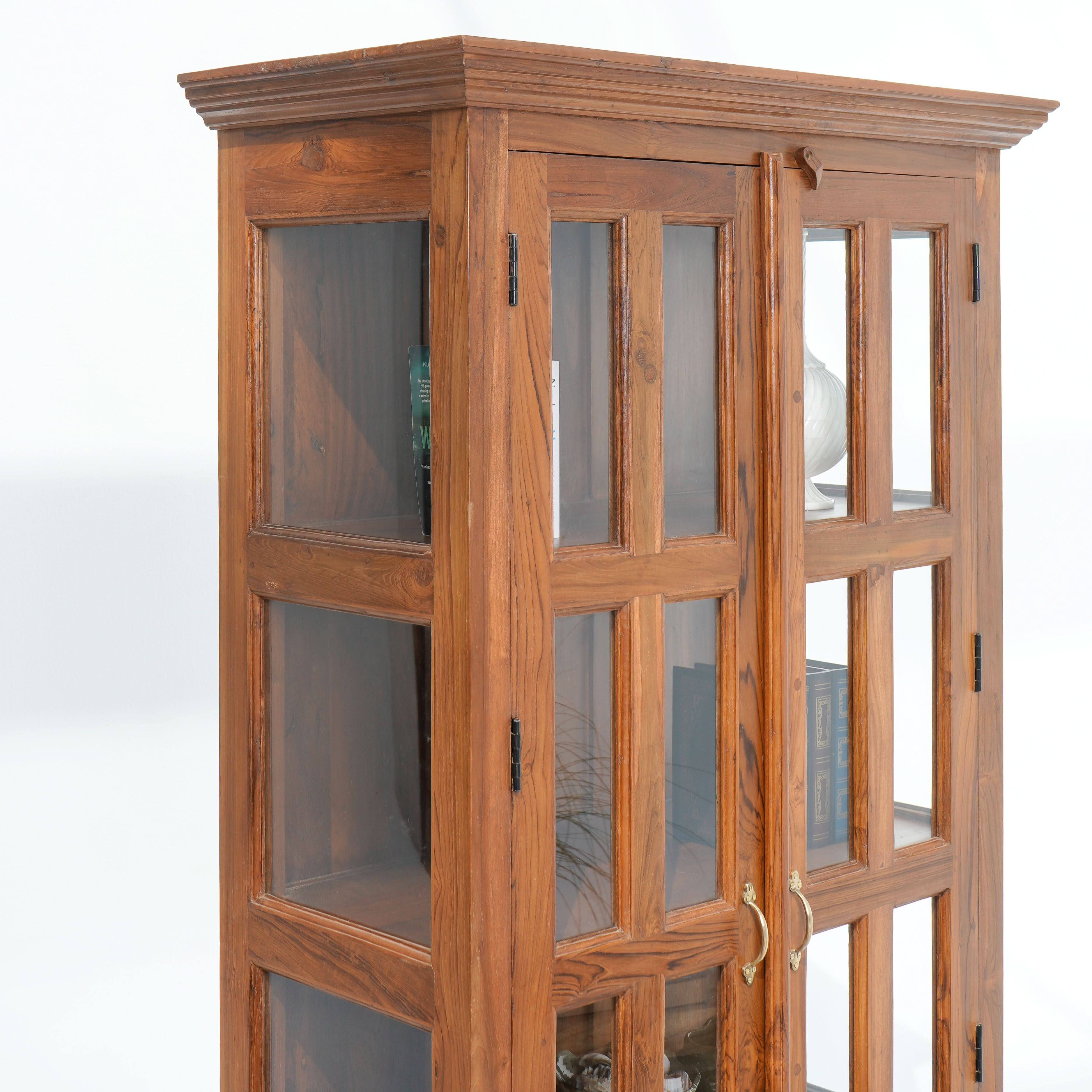 AUREVO TWO GLASS DOOR CABINET - Art and craft furniture