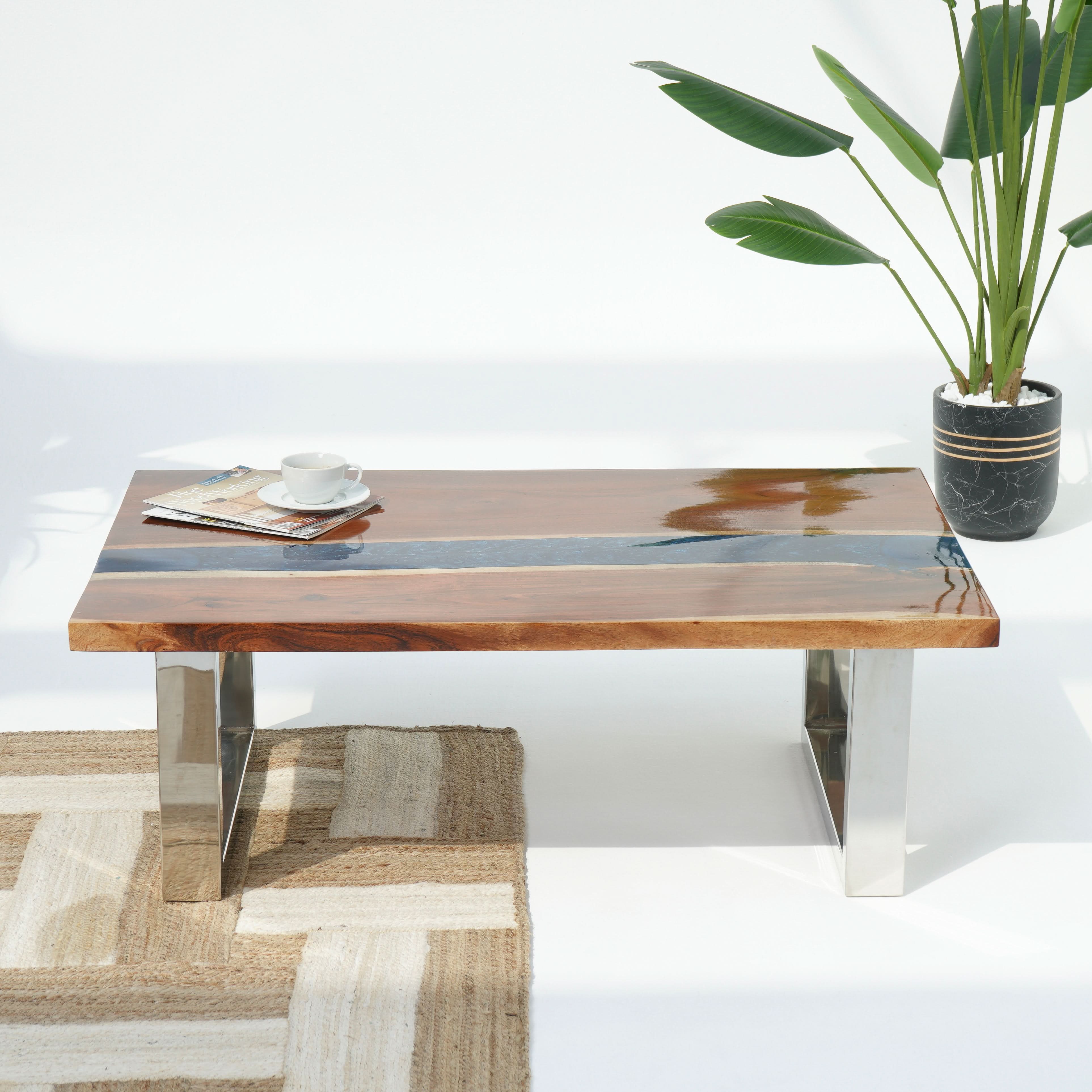 ENSEBLE EPOXY COFFEE TABLE - Art and craft furniture