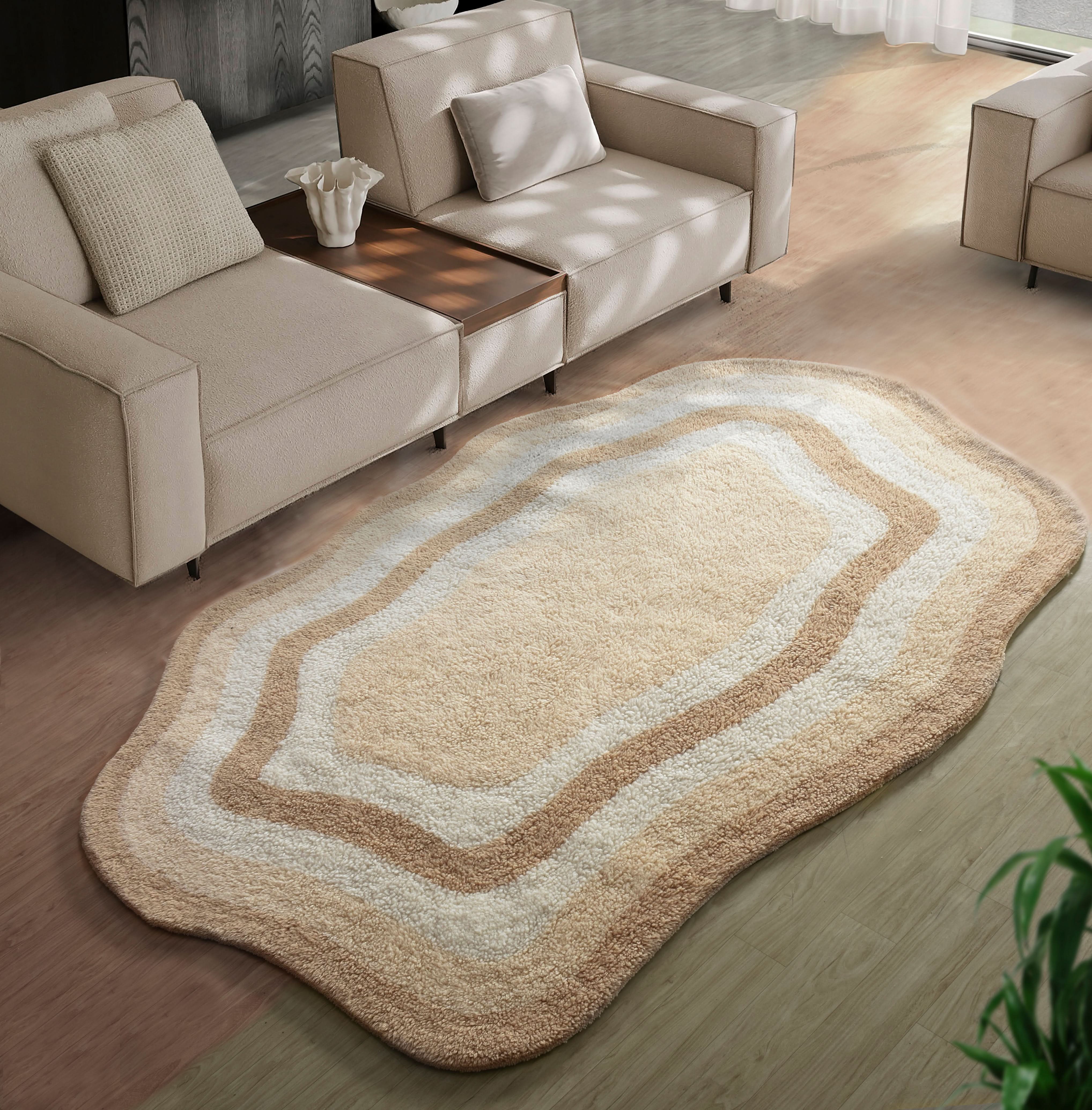 LINTON TABLE TUFTED NZ WOOL CARPET - Art and craft furniture