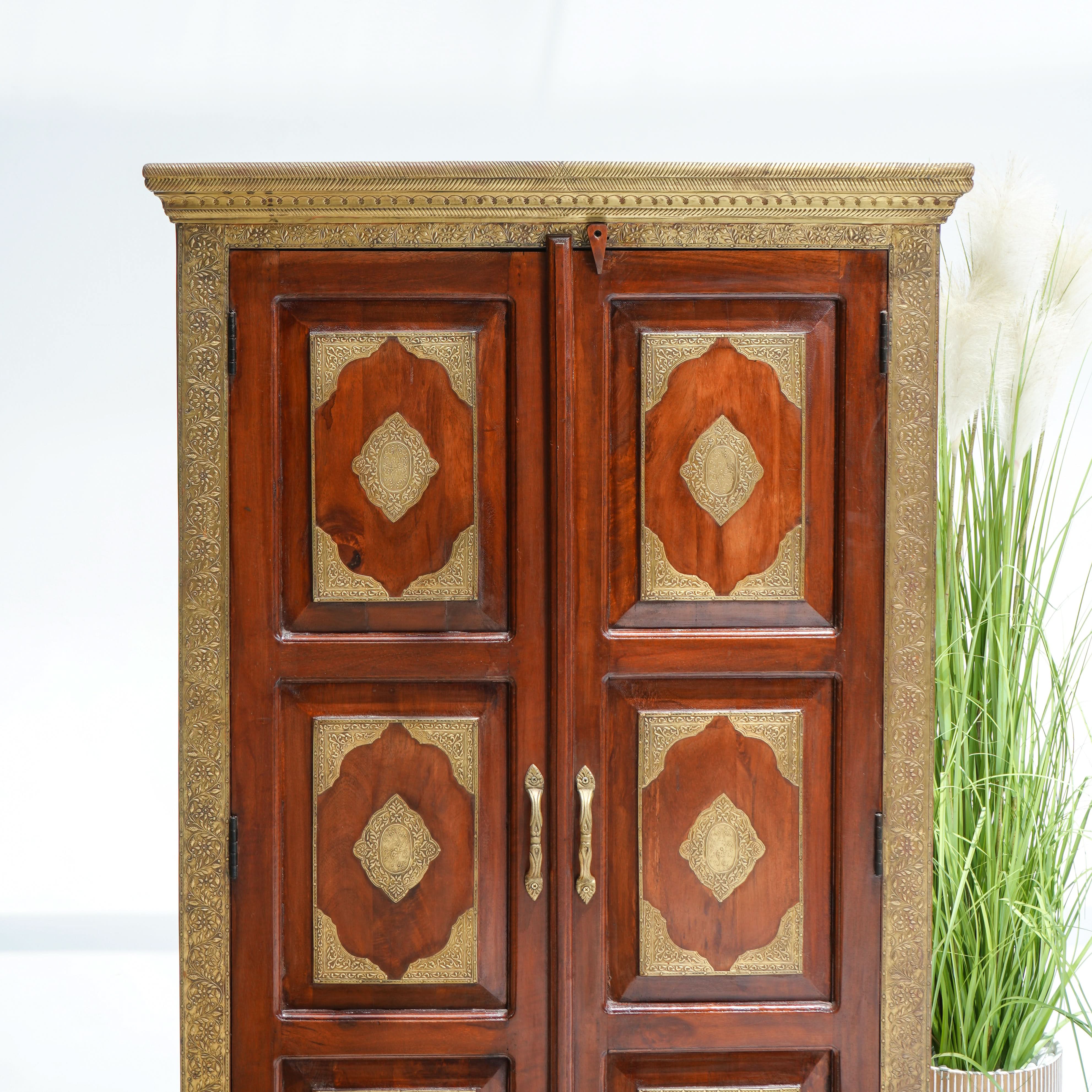 RICHMOND TWO BRASS-FITTED DOOR CABINET - Art and craft furniture