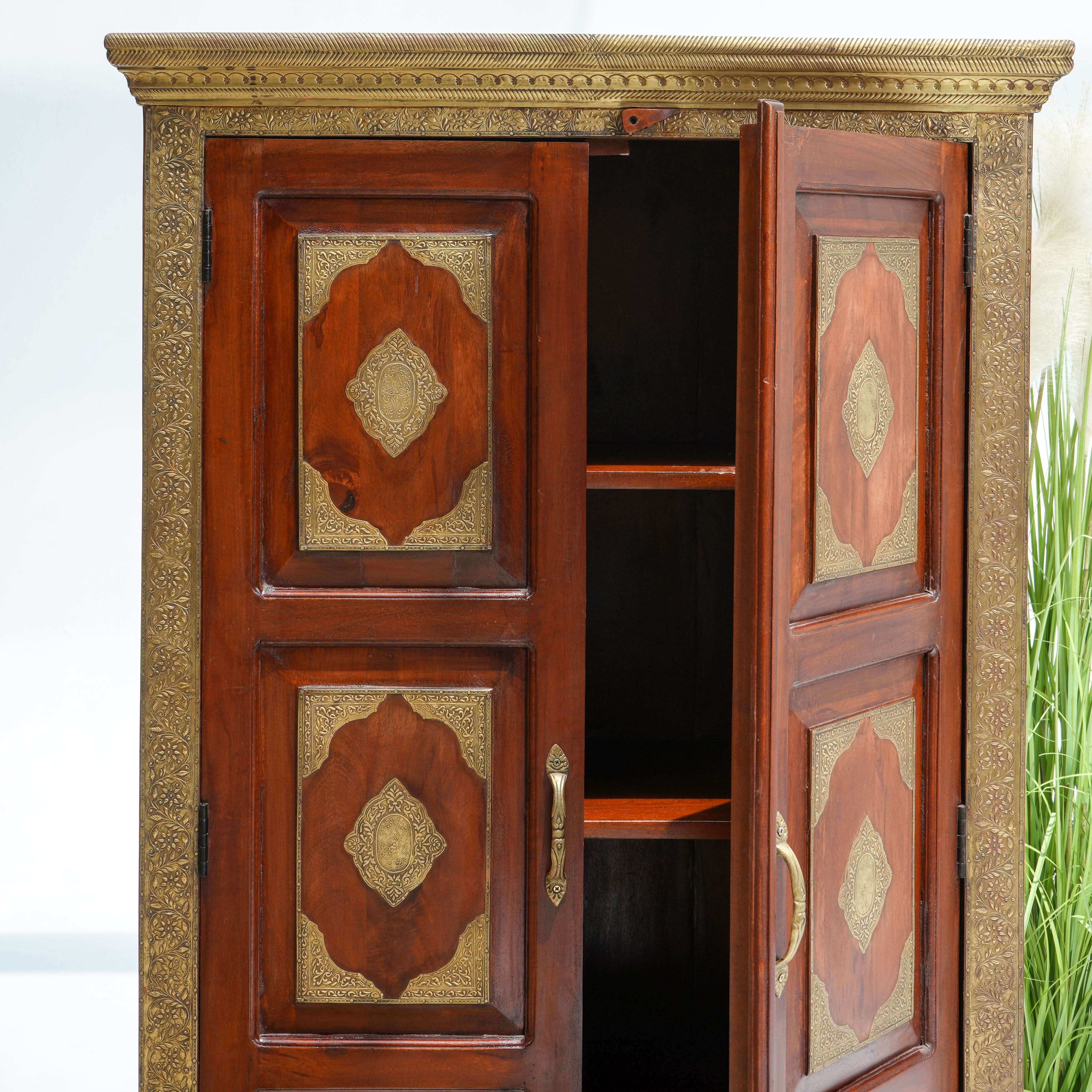 RICHMOND TWO BRASS-FITTED DOOR CABINET - Art and craft furniture