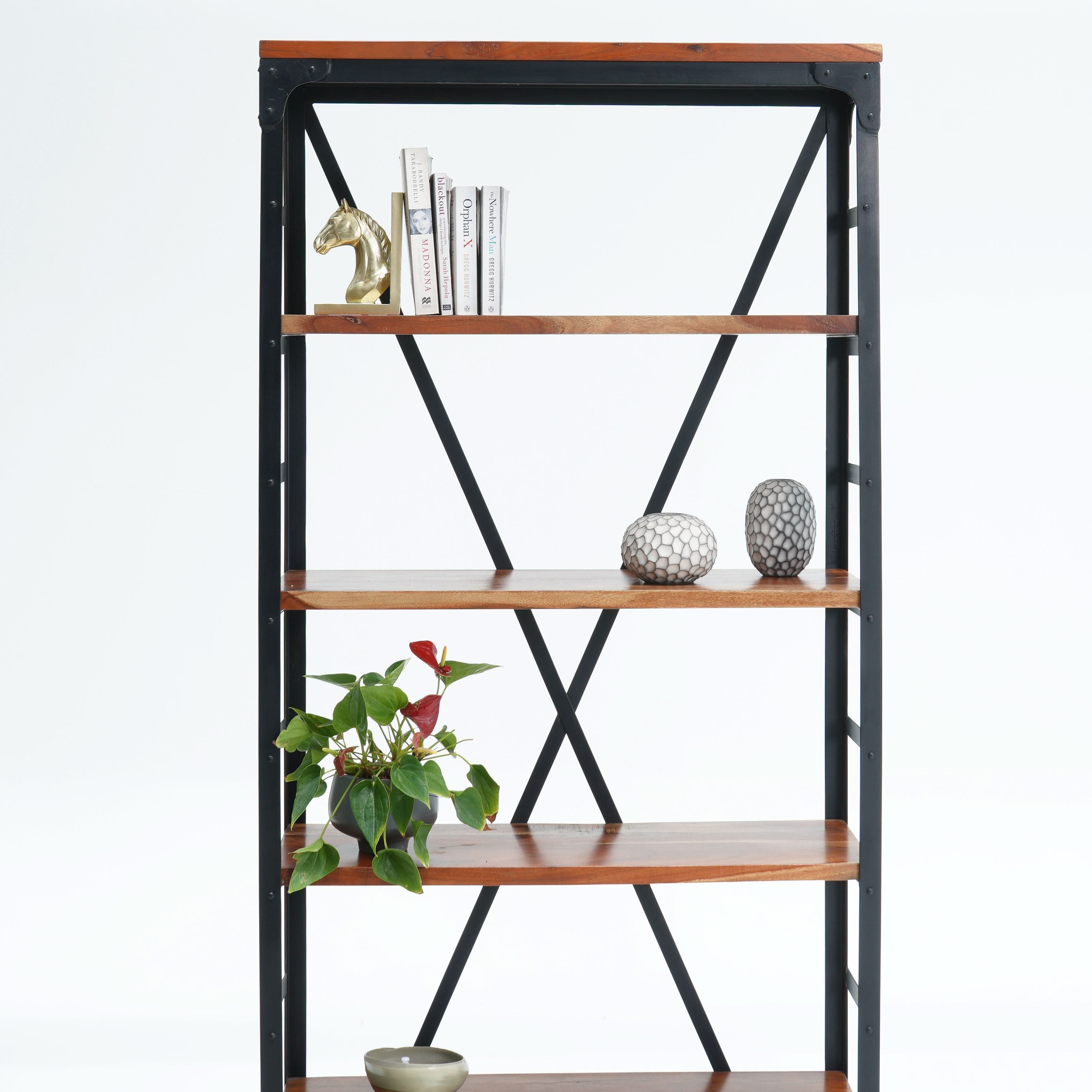 AMSTERDAM ACACIA WOOD BOOKSHELF - Art and craft furniture