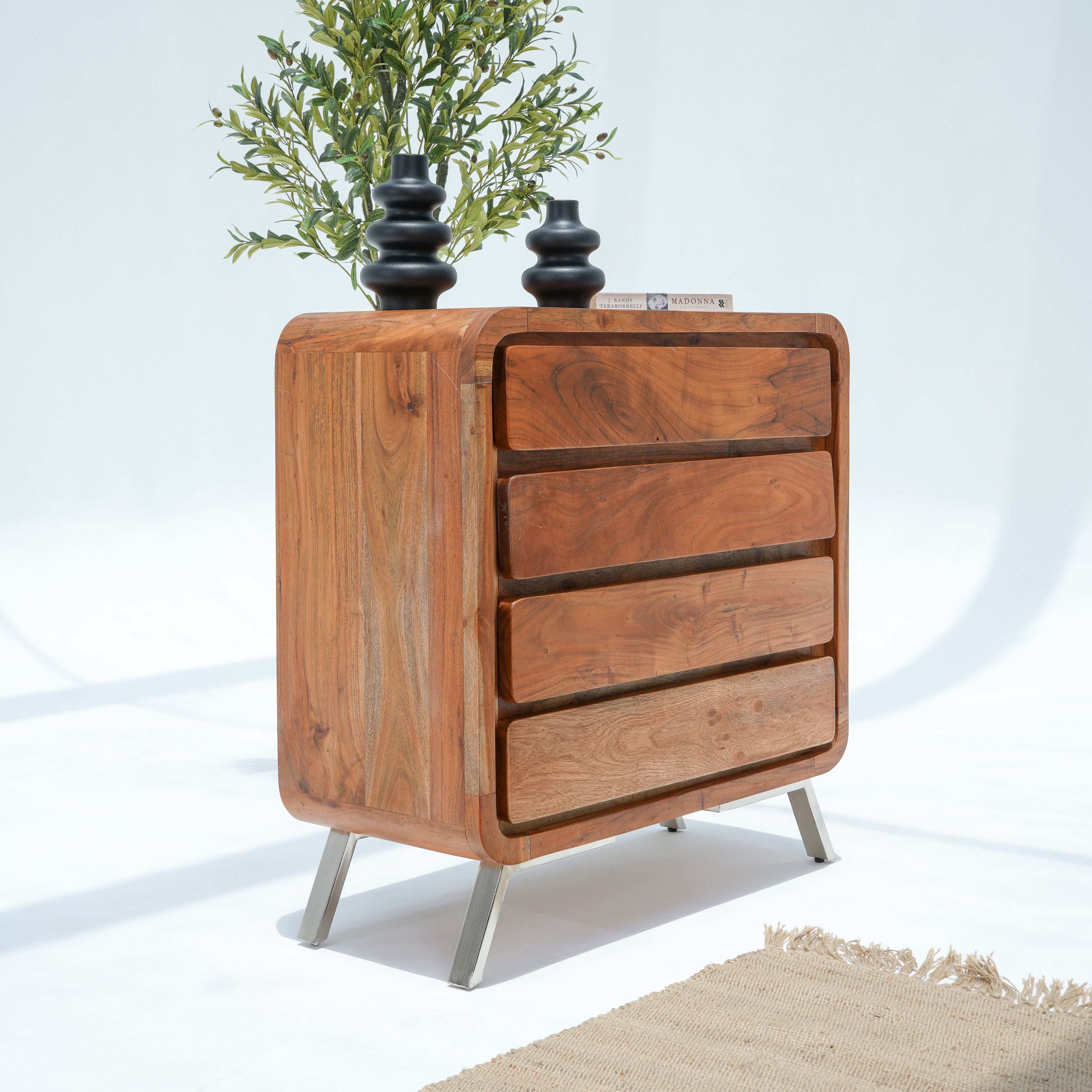 VINTAGE ACACIA WOOD DRESSER CABINET - Art and craft furniture