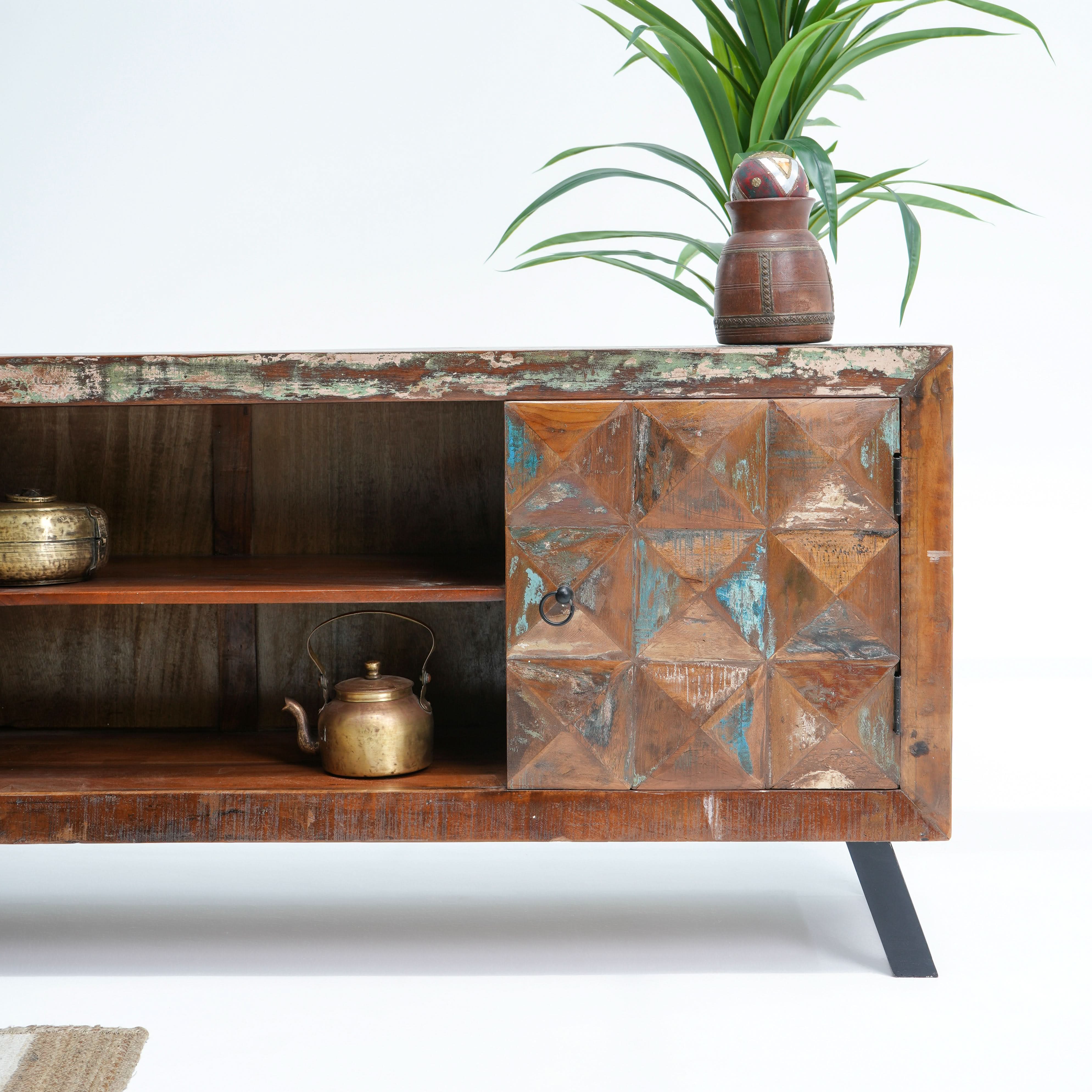 TERRACE TWO DIAMOND TV STAND - Art and craft furniture