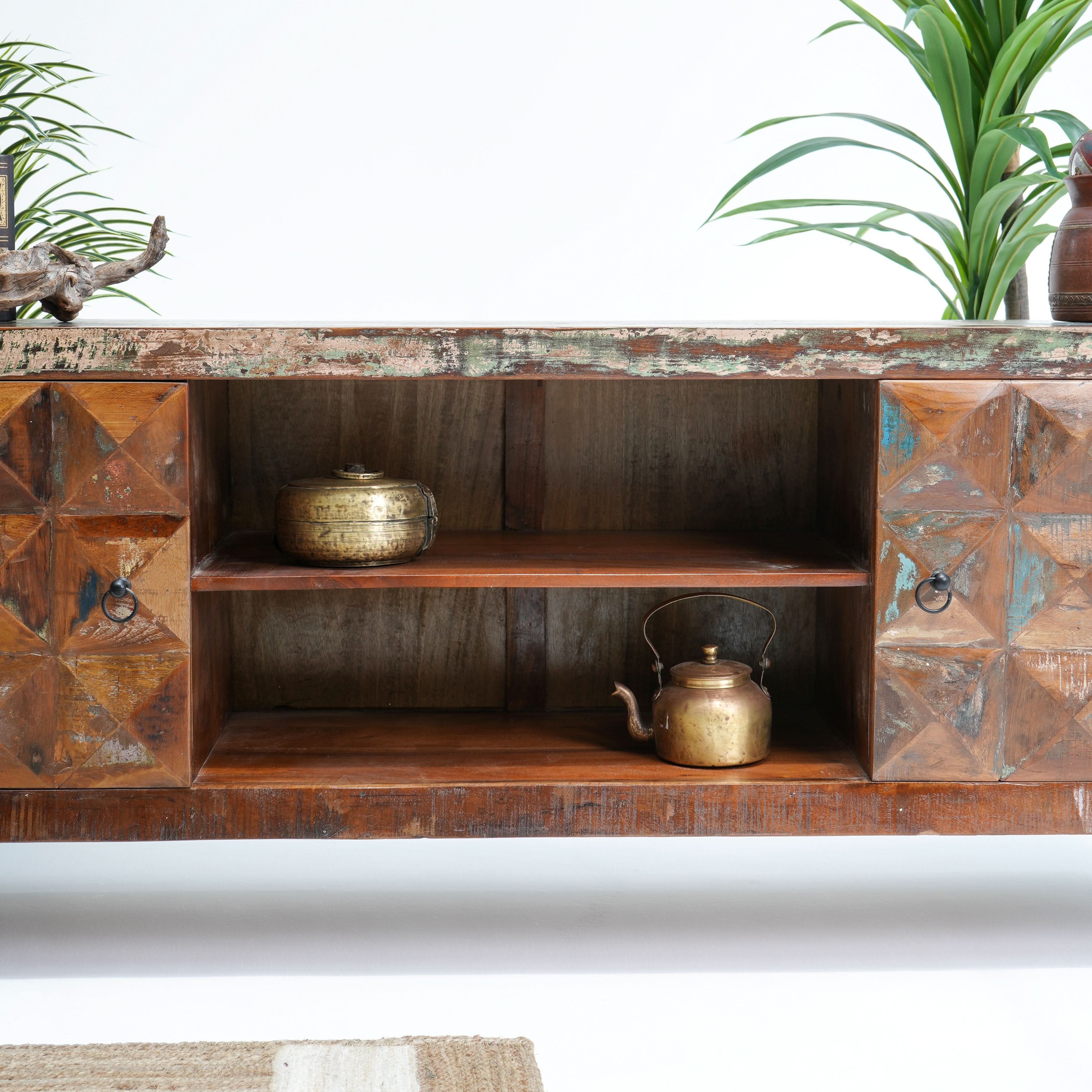 TERRACE TWO DIAMOND TV STAND - Art and craft furniture
