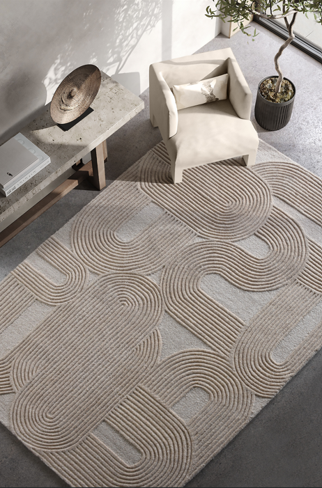 VERNOON HAND TUFTED WOOL CARPET - Art and craft furniture
