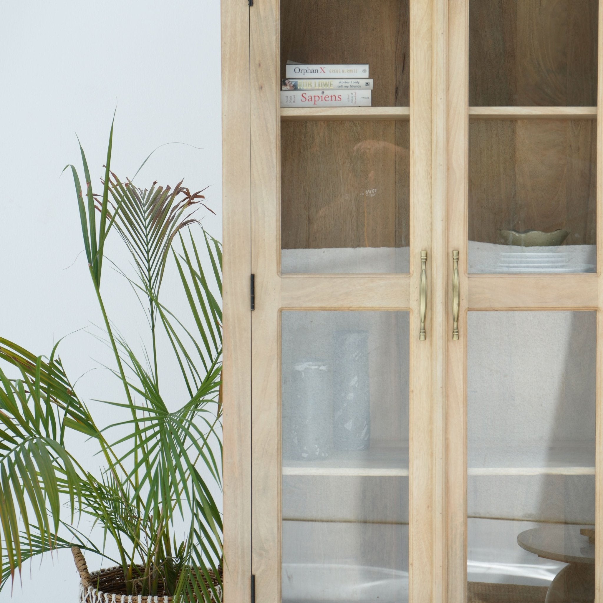 ABUJA ARTISTRY TWO GLASS DOOR CABINET - Art and craft furniture